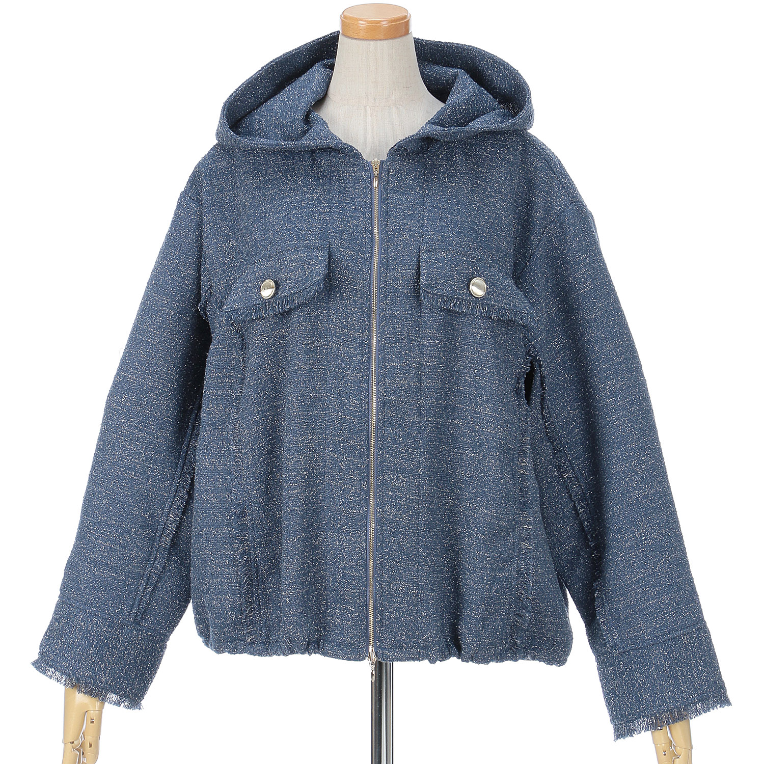 Palm Riche ツイードジップパーカー - 画像21