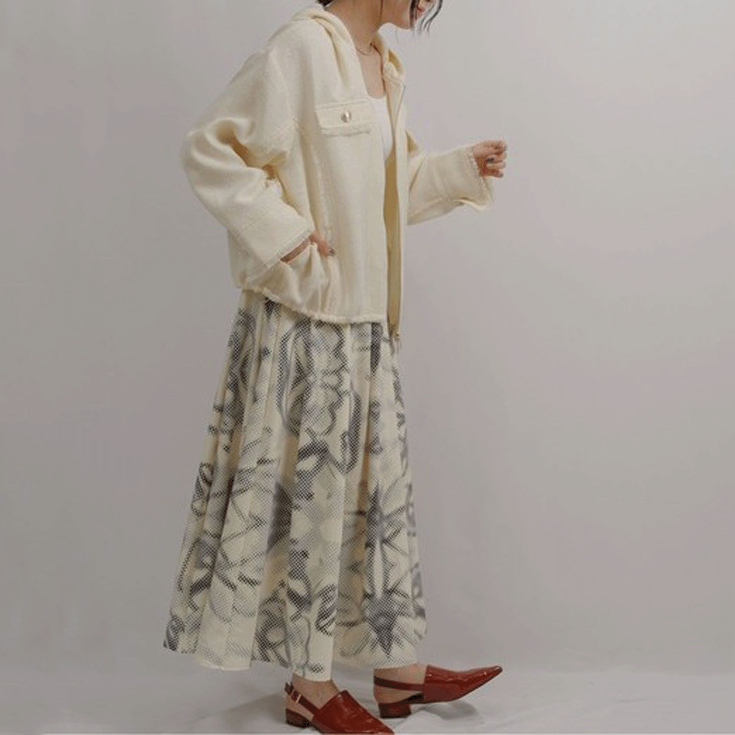 Palm Riche ツイードジップパーカー - 画像9