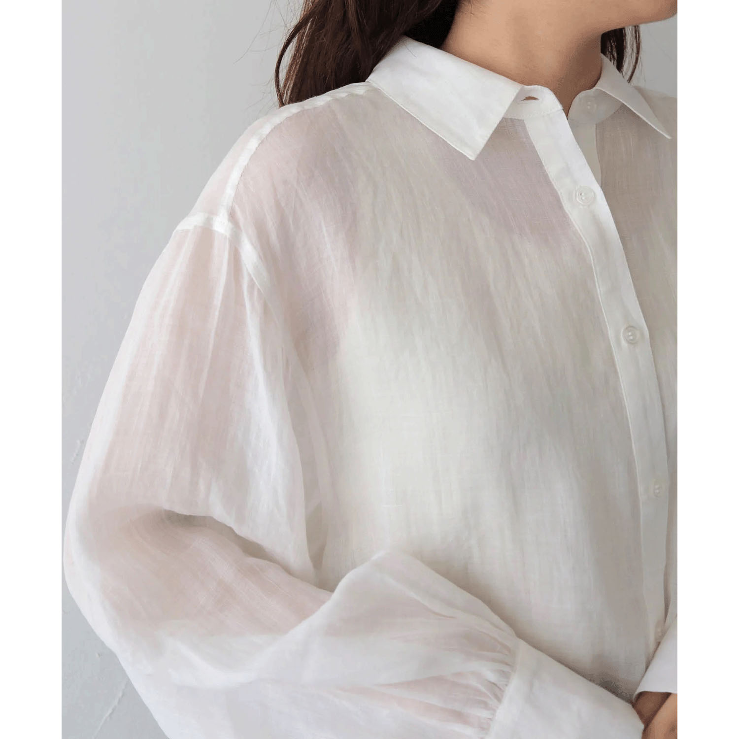 vingtrois リネン袖ボリュームシャツ - 画像8