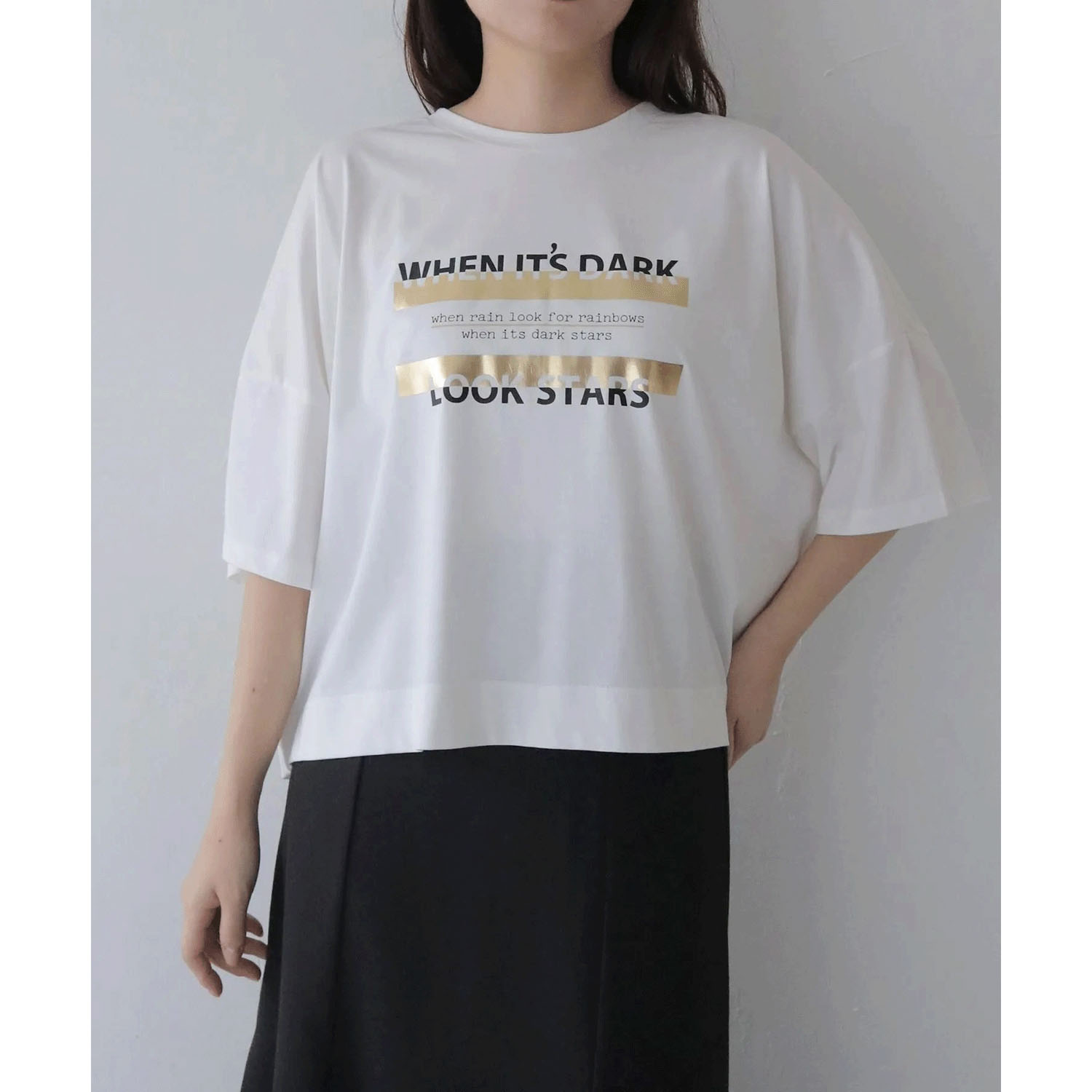 【Insta Live】vingtrois ドライタッチコットン箔ロゴT - 画像2