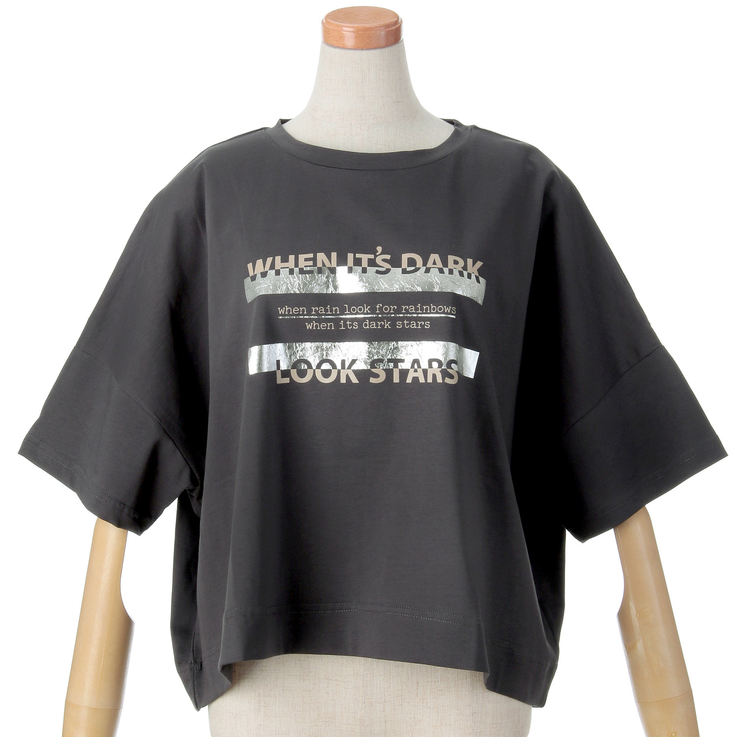 【Insta Live】vingtrois ドライタッチコットン箔ロゴT - 画像3