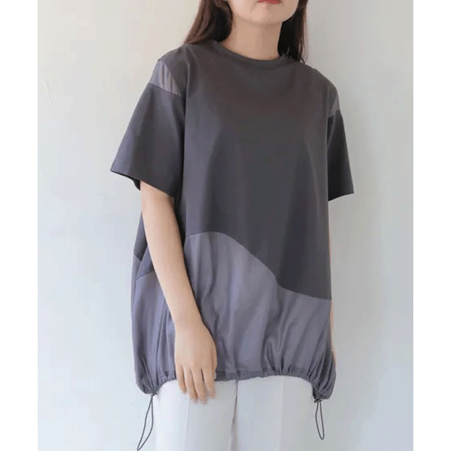 【動画あり】Vingtrois シアー切替ウェーブデザインプルオーバー - 画像3