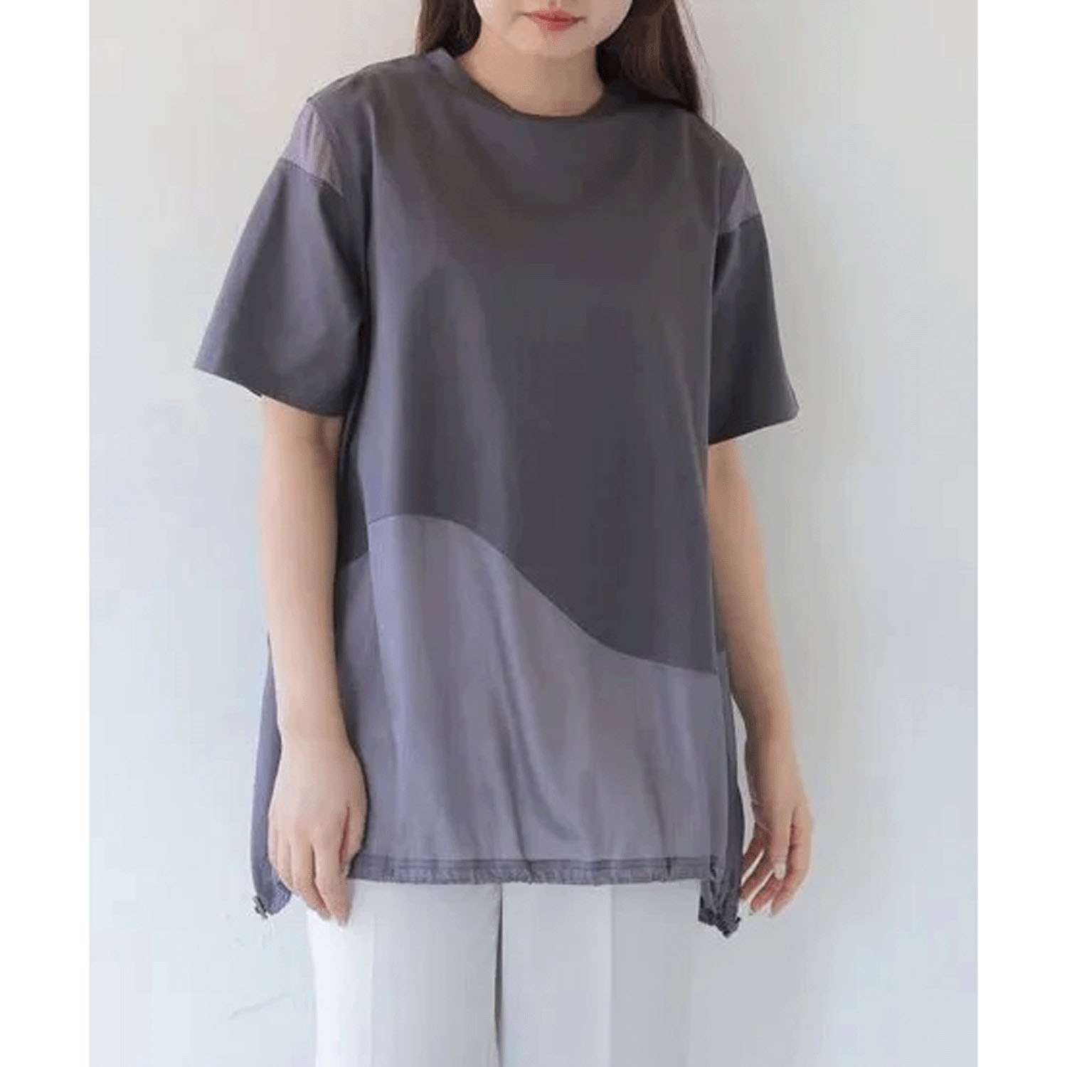 【動画あり】Vingtrois シアー切替ウェーブデザインプルオーバー - 画像5