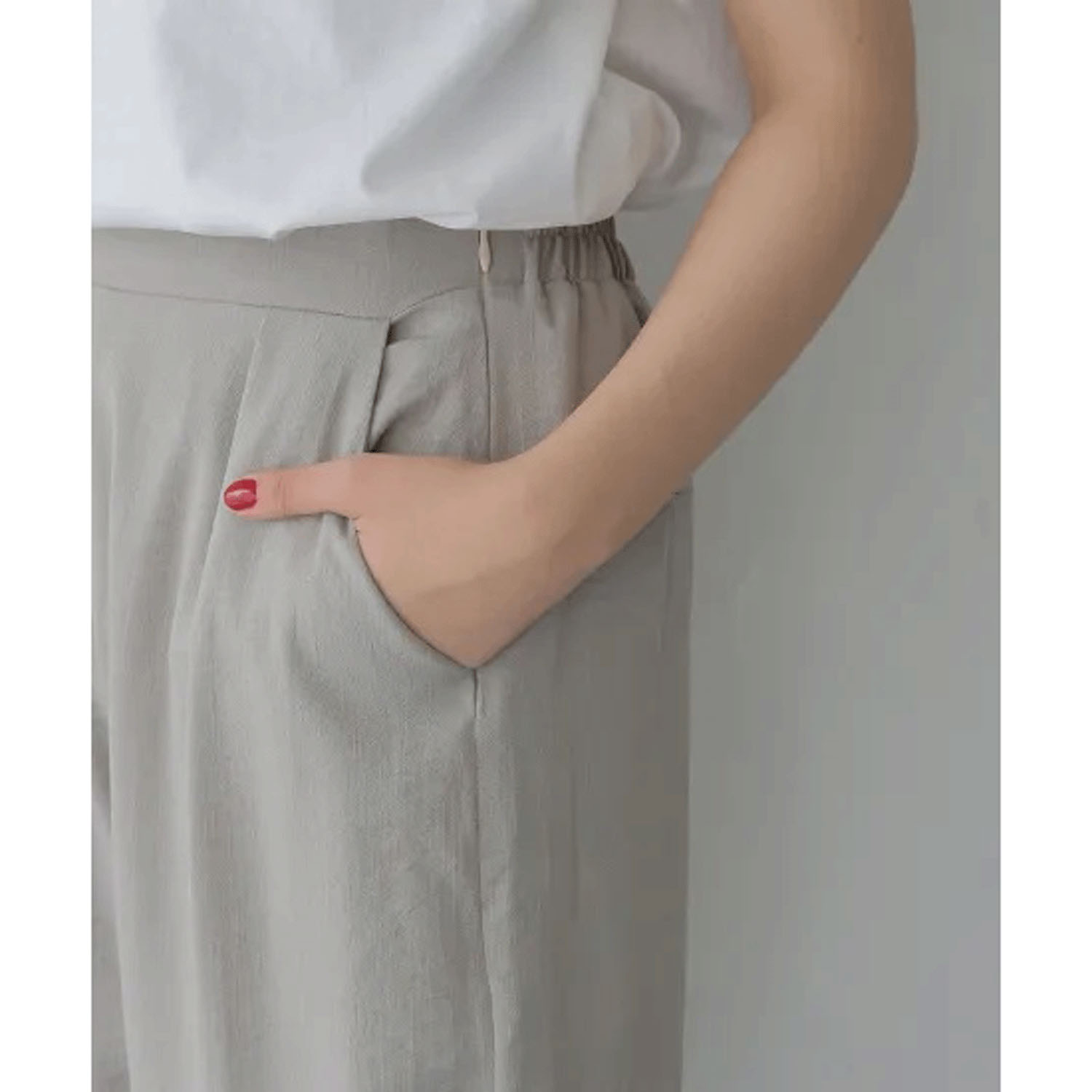 【Insta Live】【動画あり】Vingtrois リネンタッチカーブパンツ - 画像16