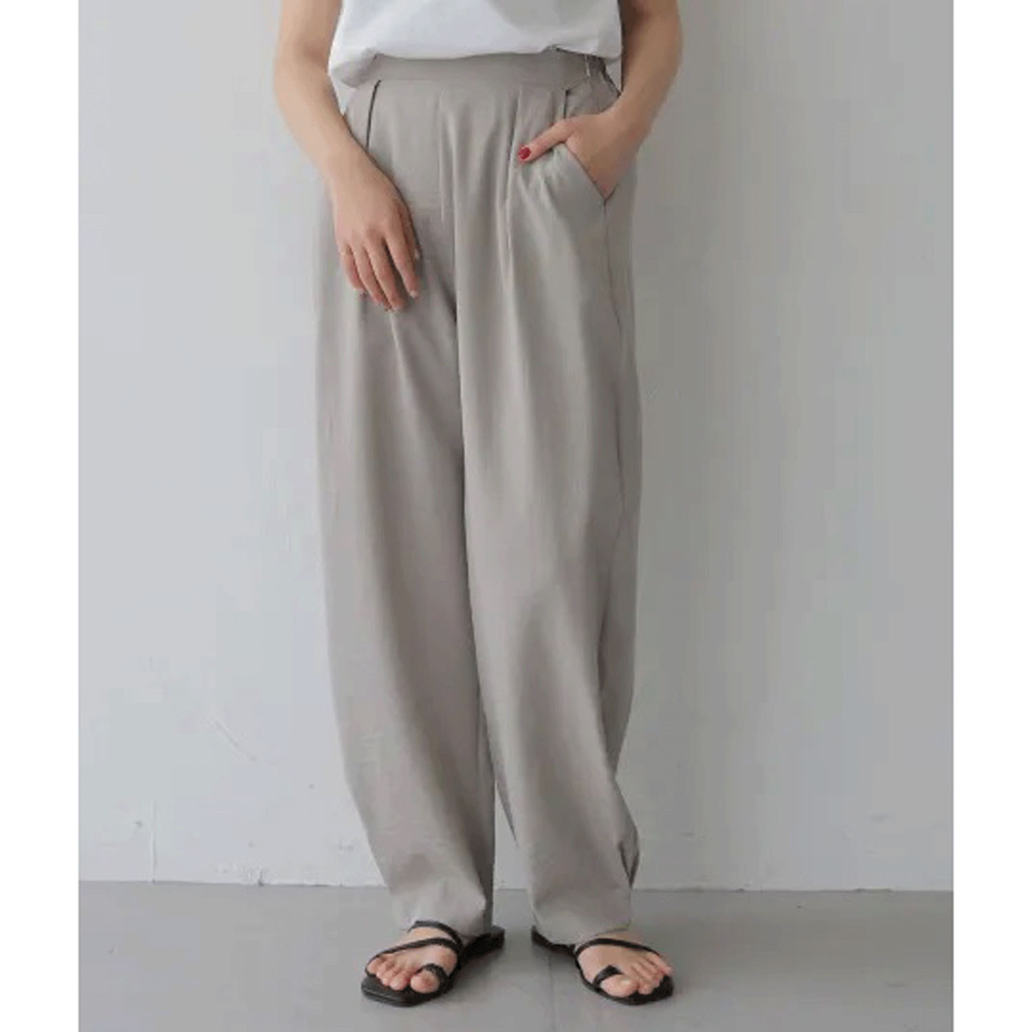 【Insta Live】【動画あり】Vingtrois リネンタッチカーブパンツ