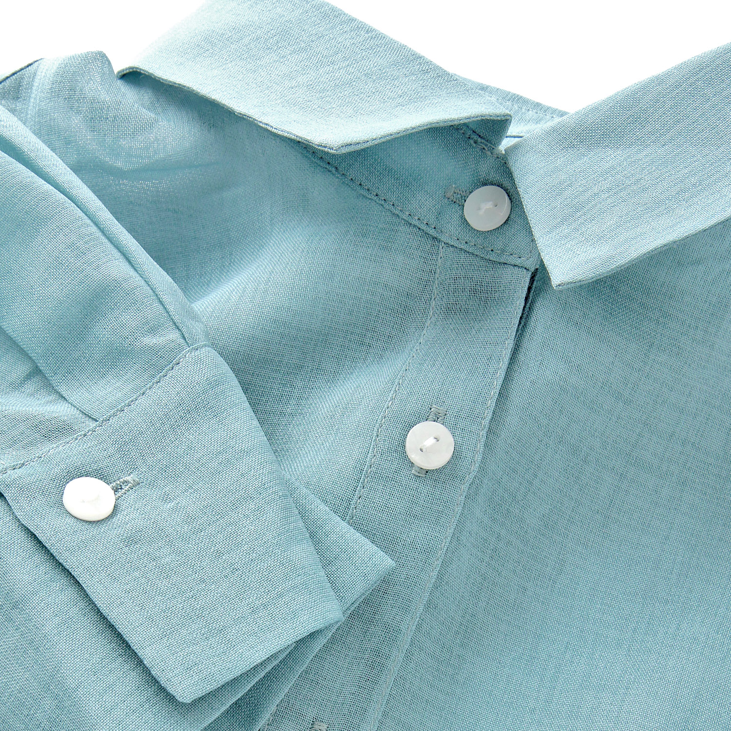 Emilyan シアーリネンライクプリーツブラウス - 画像7