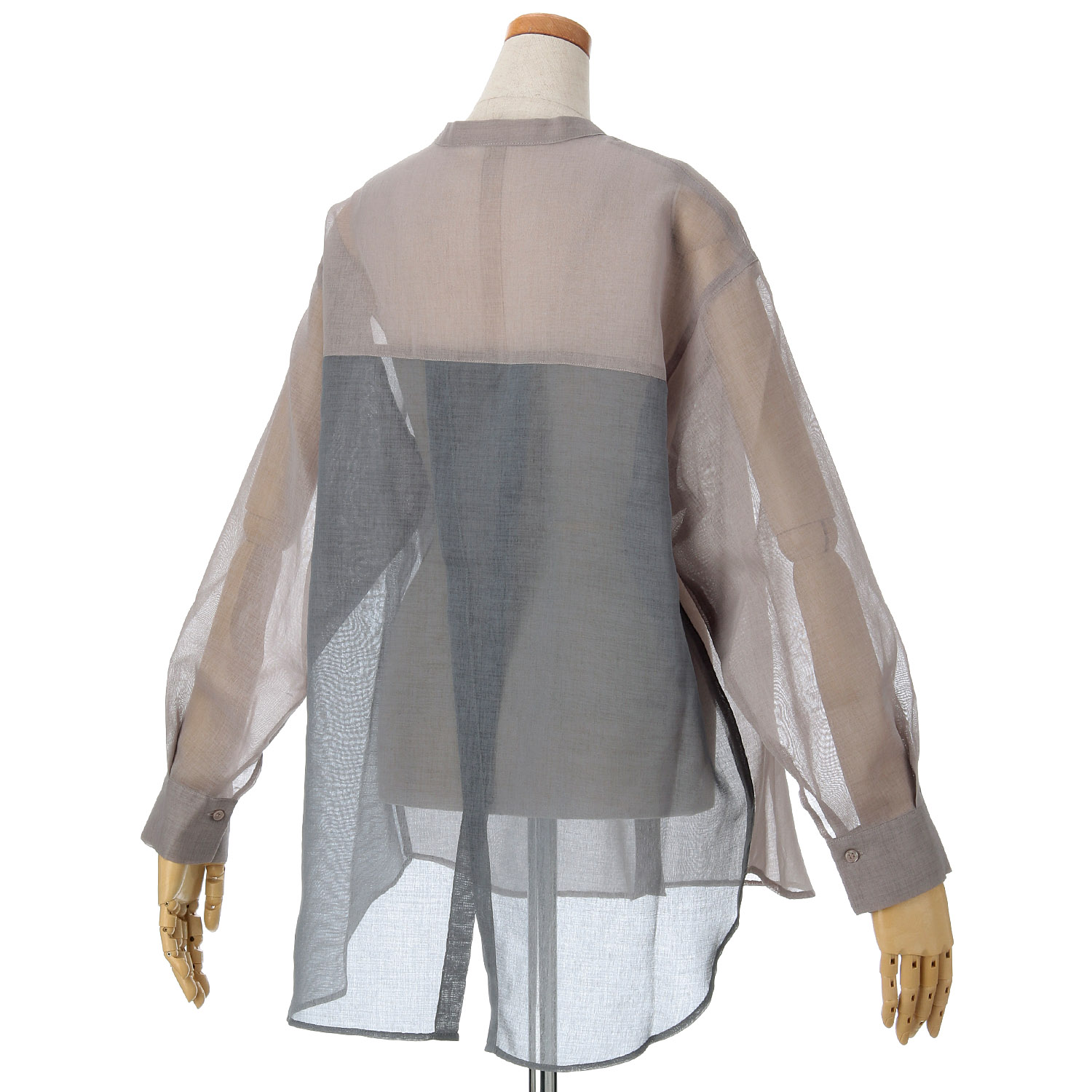 Emilyan シアーリネンライク切替ブラウス - 画像5