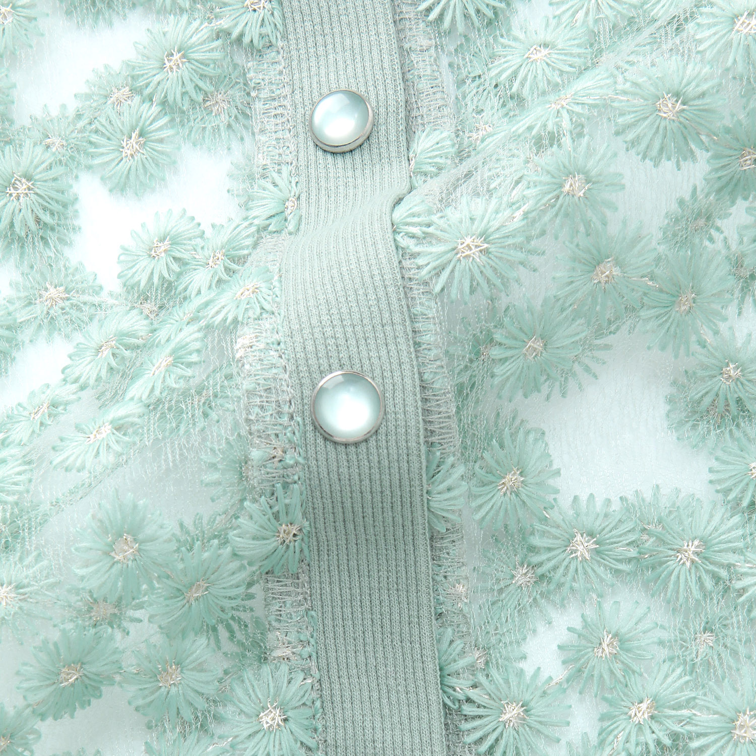 Emilyan デイジー刺しゅうレースブラウス - 画像6