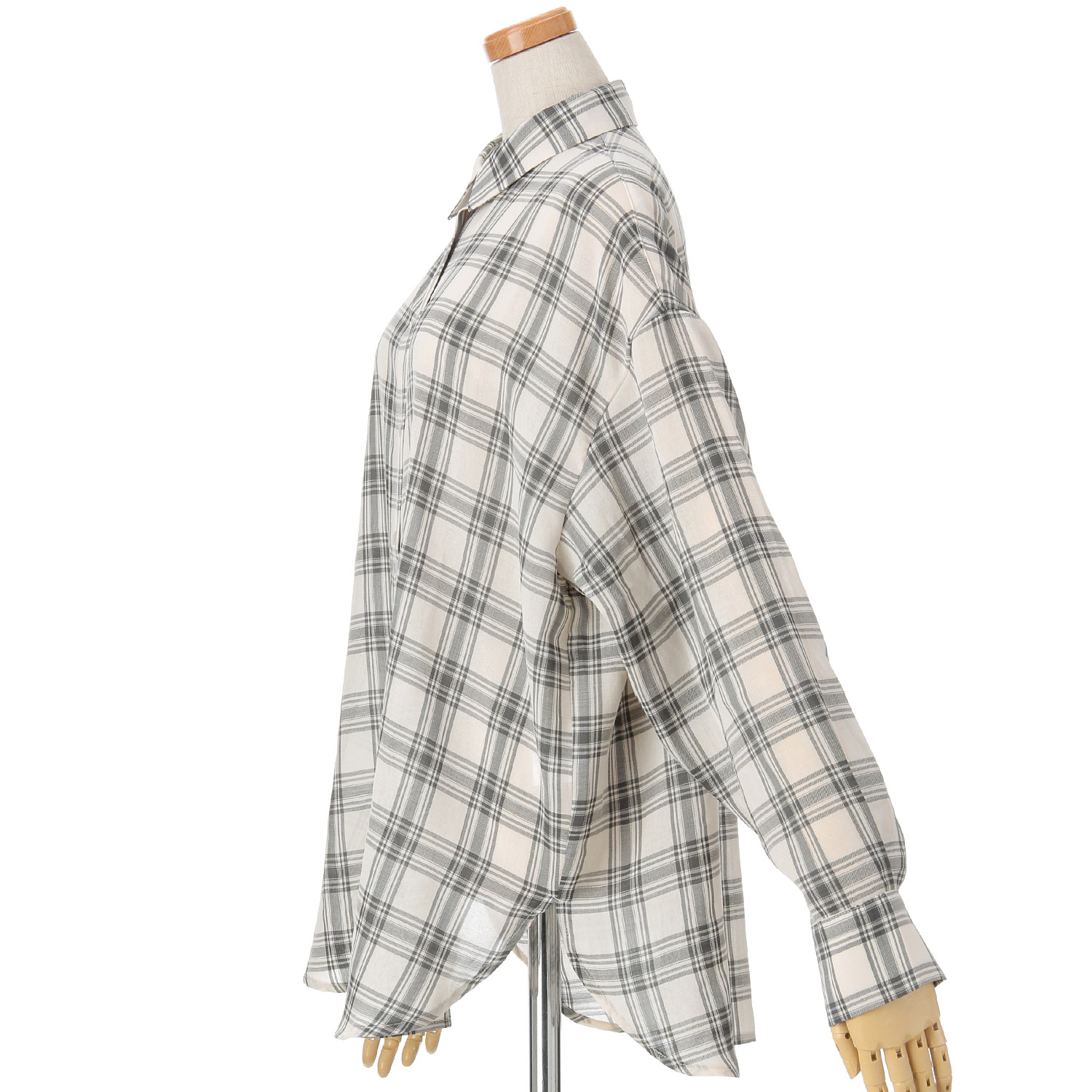 Emilyan シアリニーチェックシャツ - 画像2