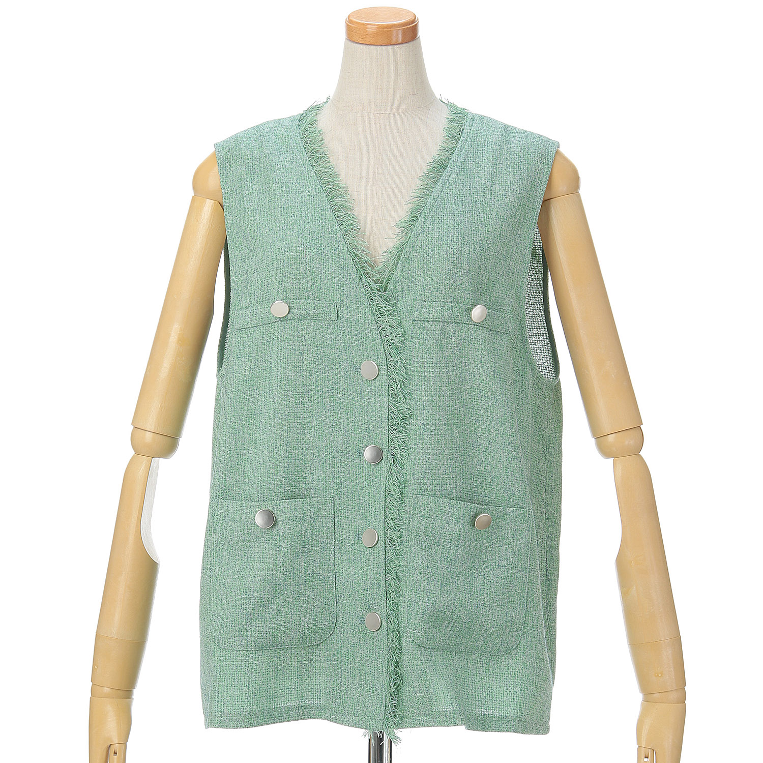 Emilyan ミックスカラーツィードジレ - 画像5