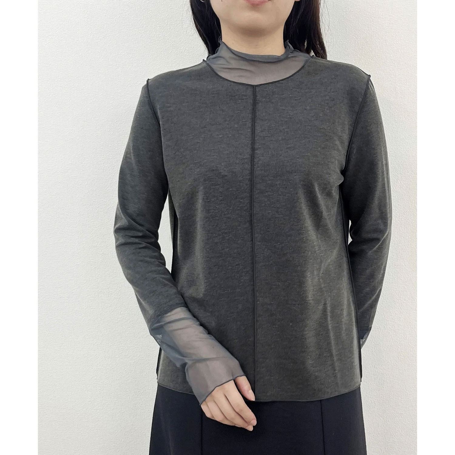 vingtrois  ソフトタッチシアーハイネック