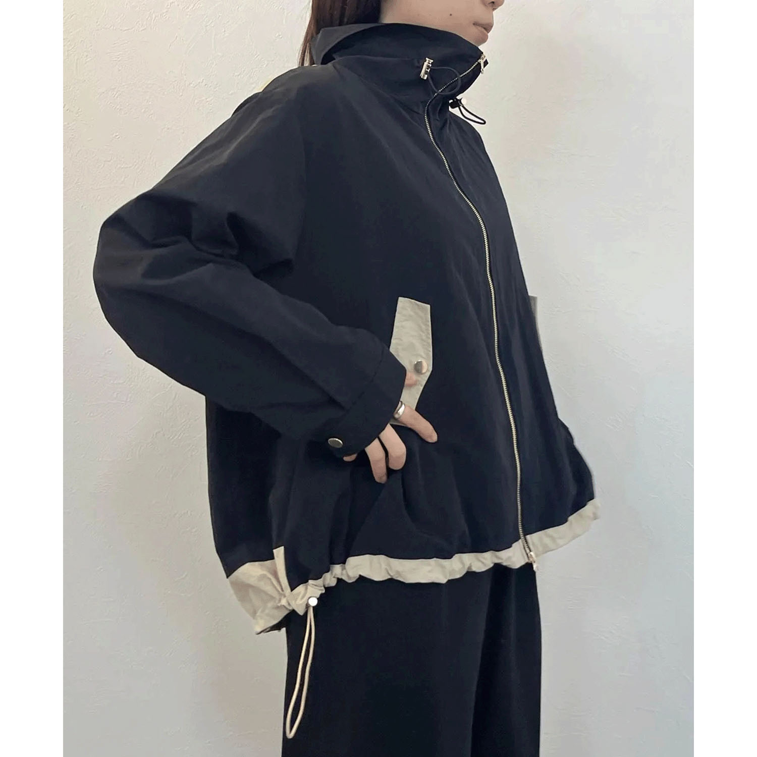 vingtrois ボリュームネック配色ブルゾン - 画像8