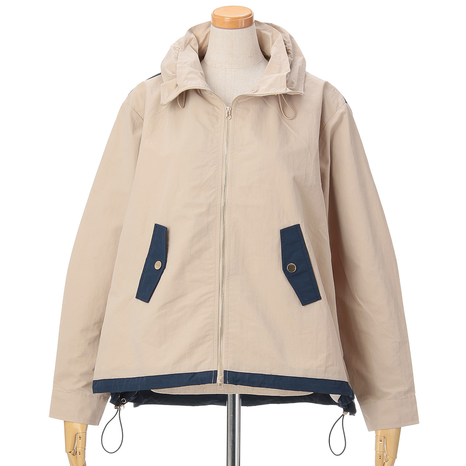 vingtrois ボリュームネック配色ブルゾン