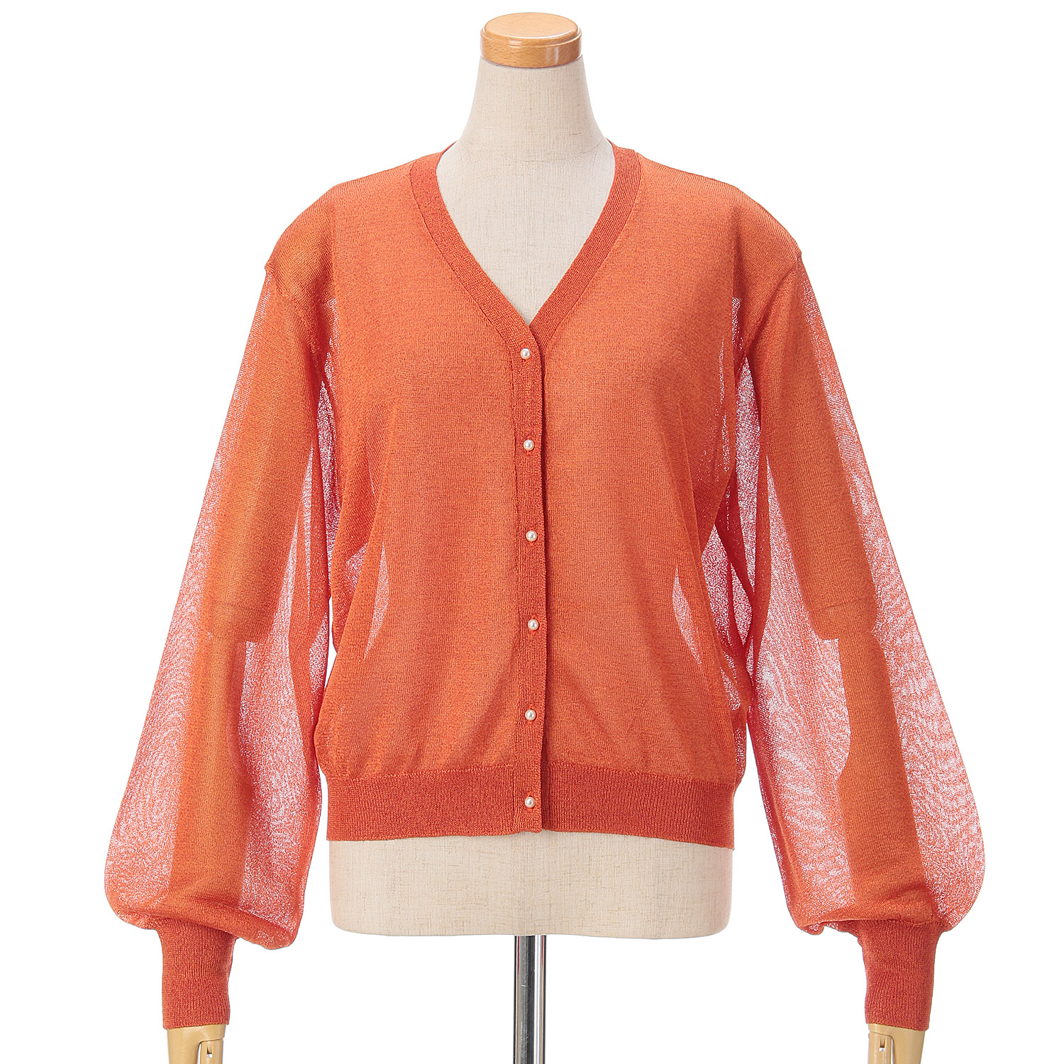 vingtrois Vネックシアーカーデ - 画像11