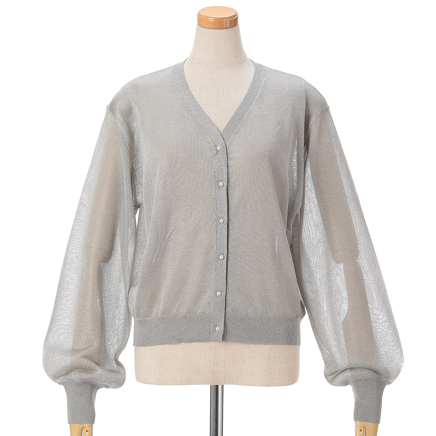 vingtrois Vネックシアーカーデ - 画像15