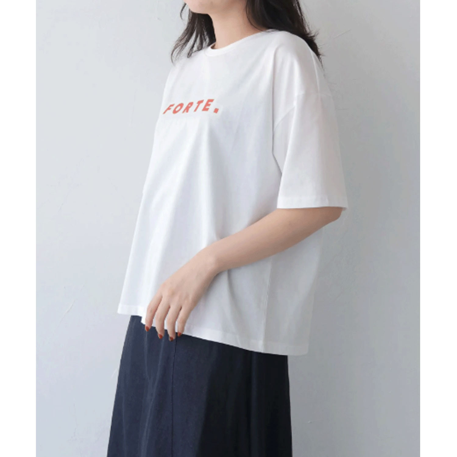 【Insta Live】vingtrois ドライタッチコットンフォントTシャツ - 画像12