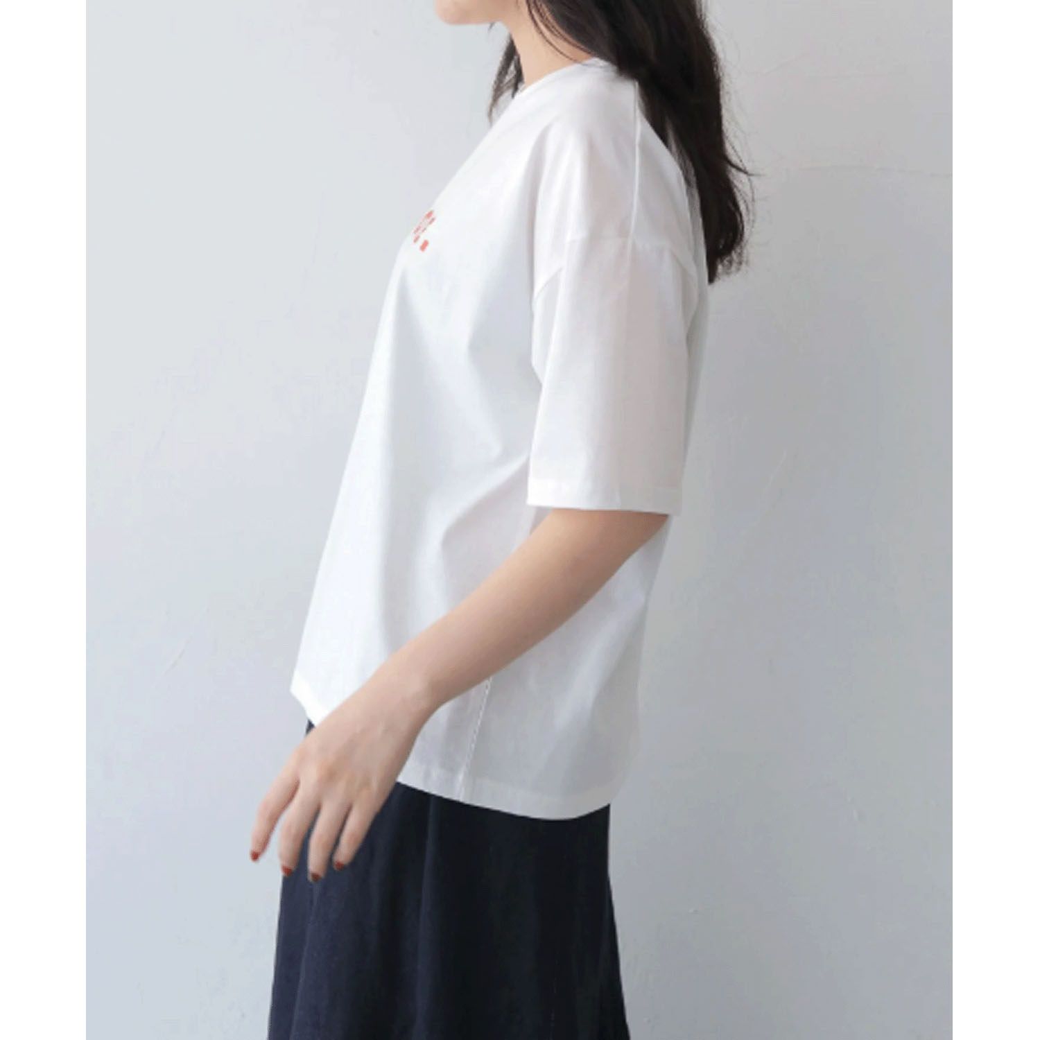 vingtrois ドライタッチコットンフォントTシャツ - 画像14