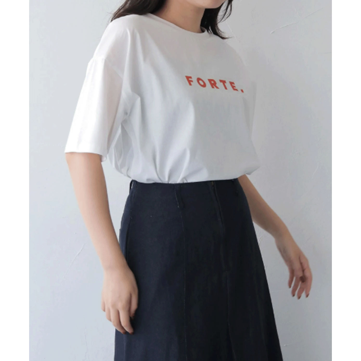 【Insta Live】vingtrois ドライタッチコットンフォントTシャツ - 画像9