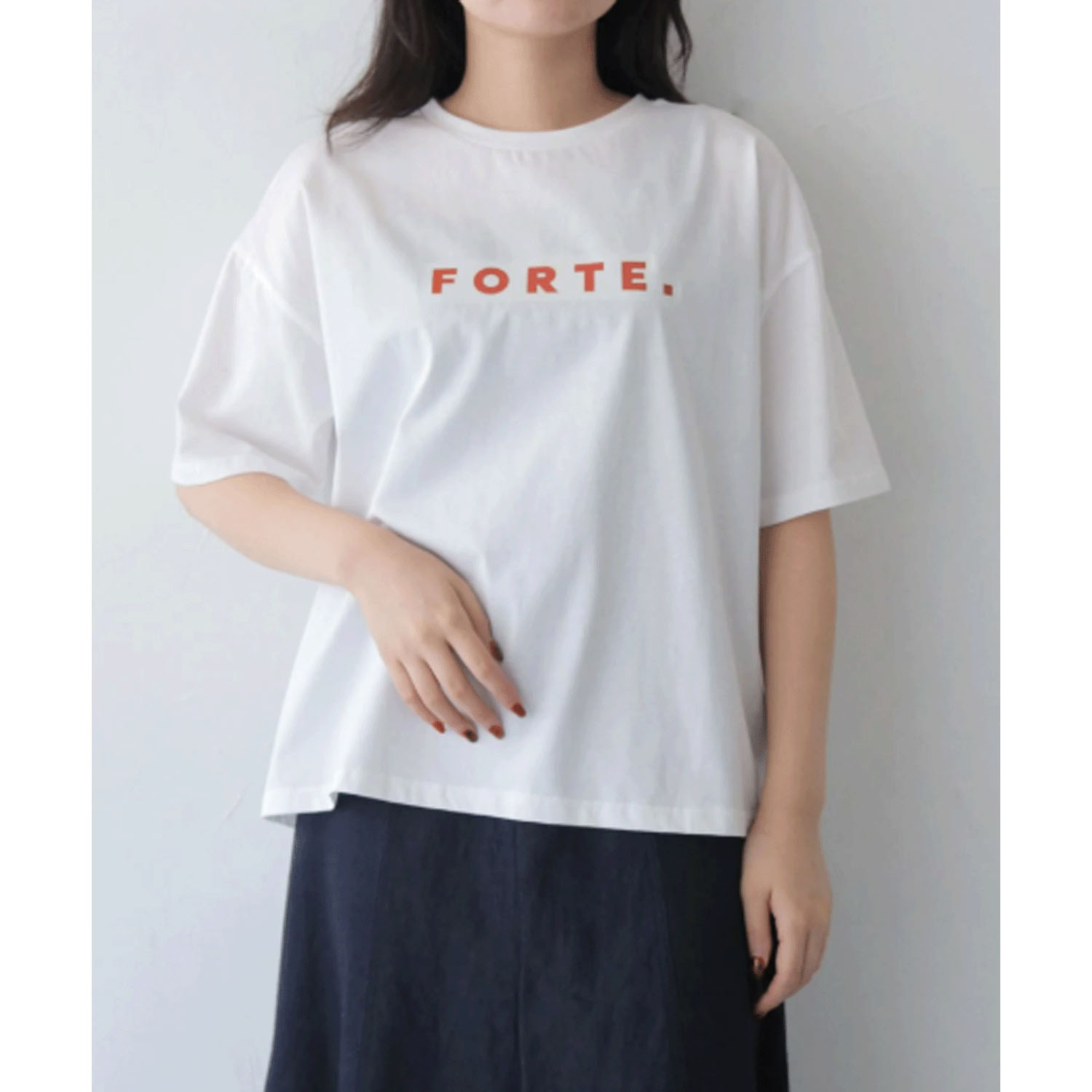 【Insta Live】vingtrois ドライタッチコットンフォントTシャツ - 画像1