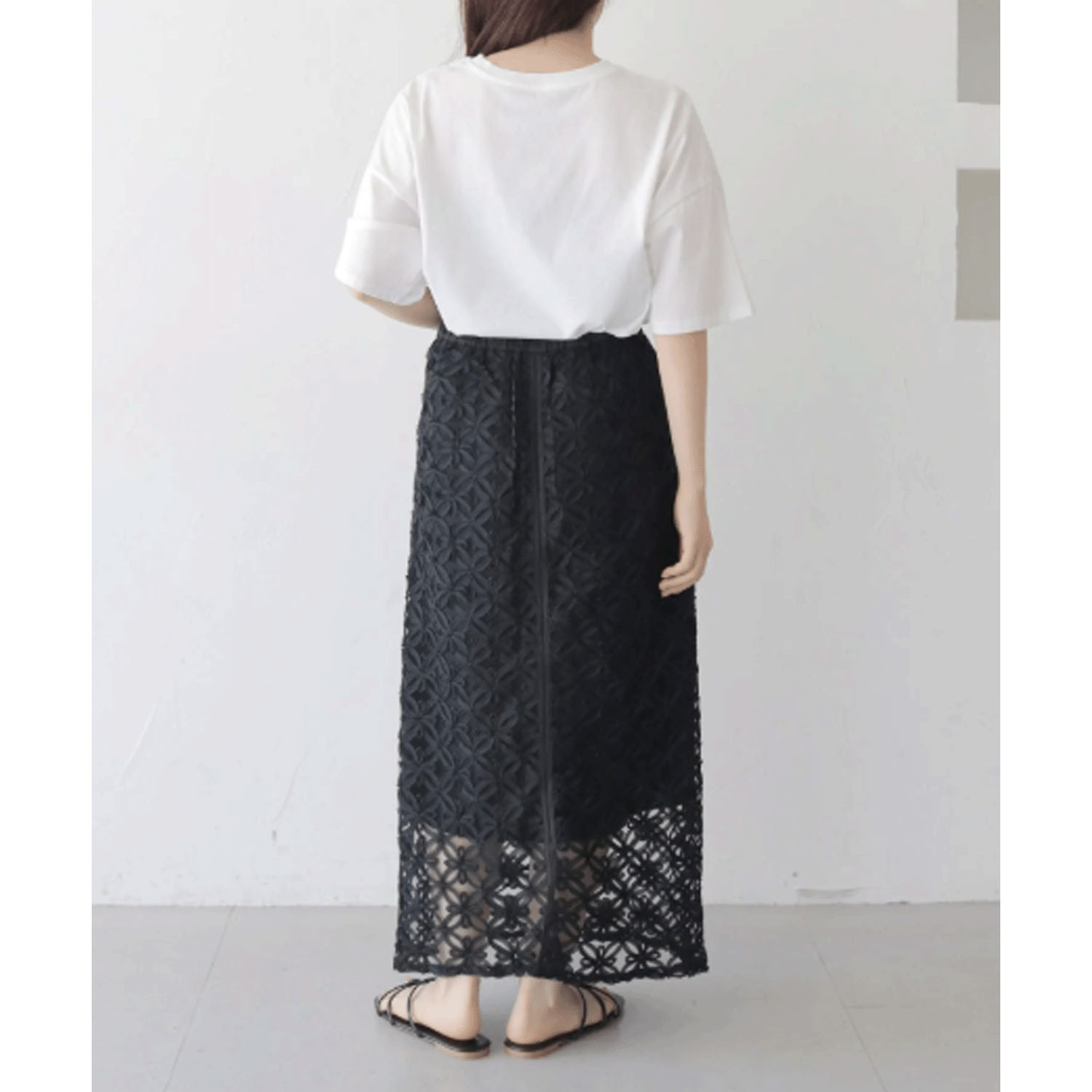 vingtroisドライタッチコットンカーブロゴTシャツ - 画像13