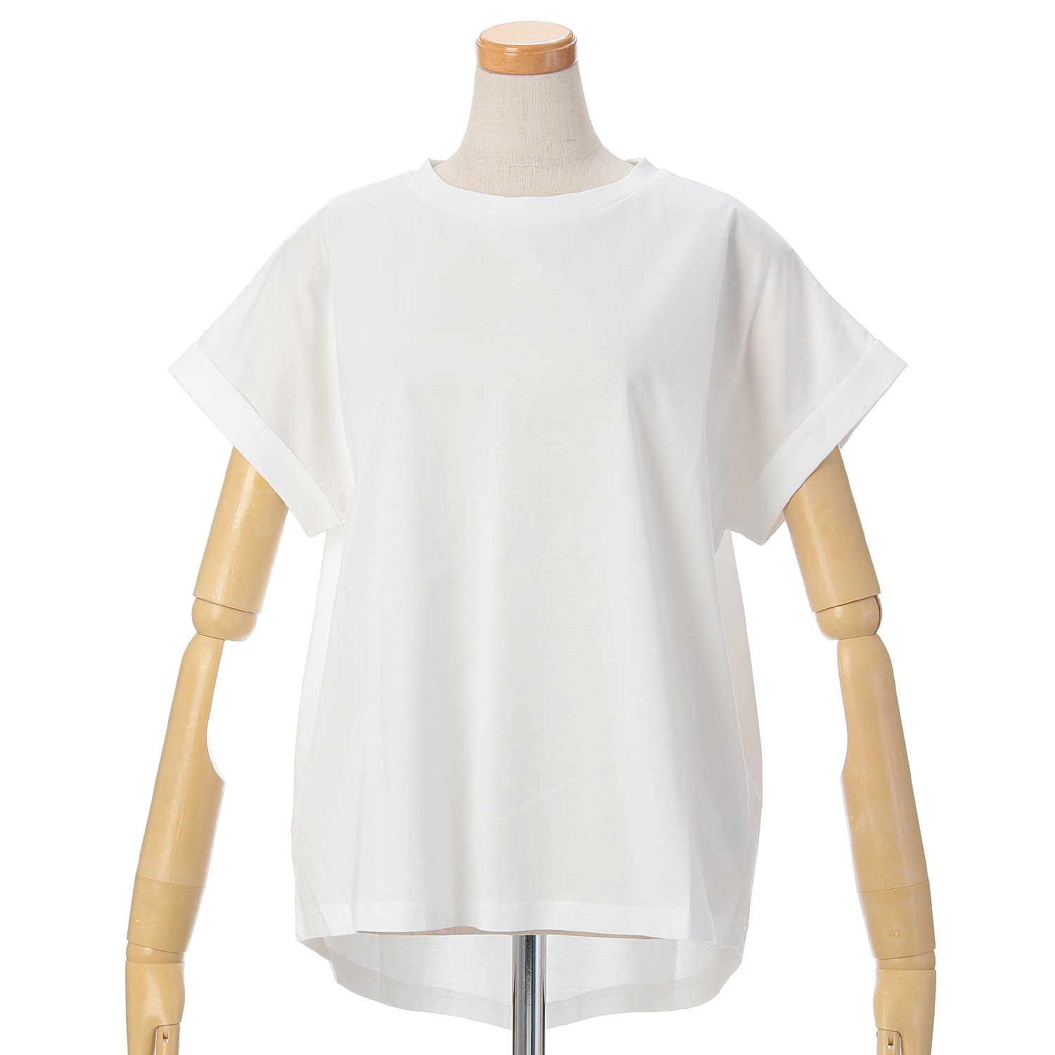 vingtrois ドライタッチコットンターンバックTシャツ - 画像5