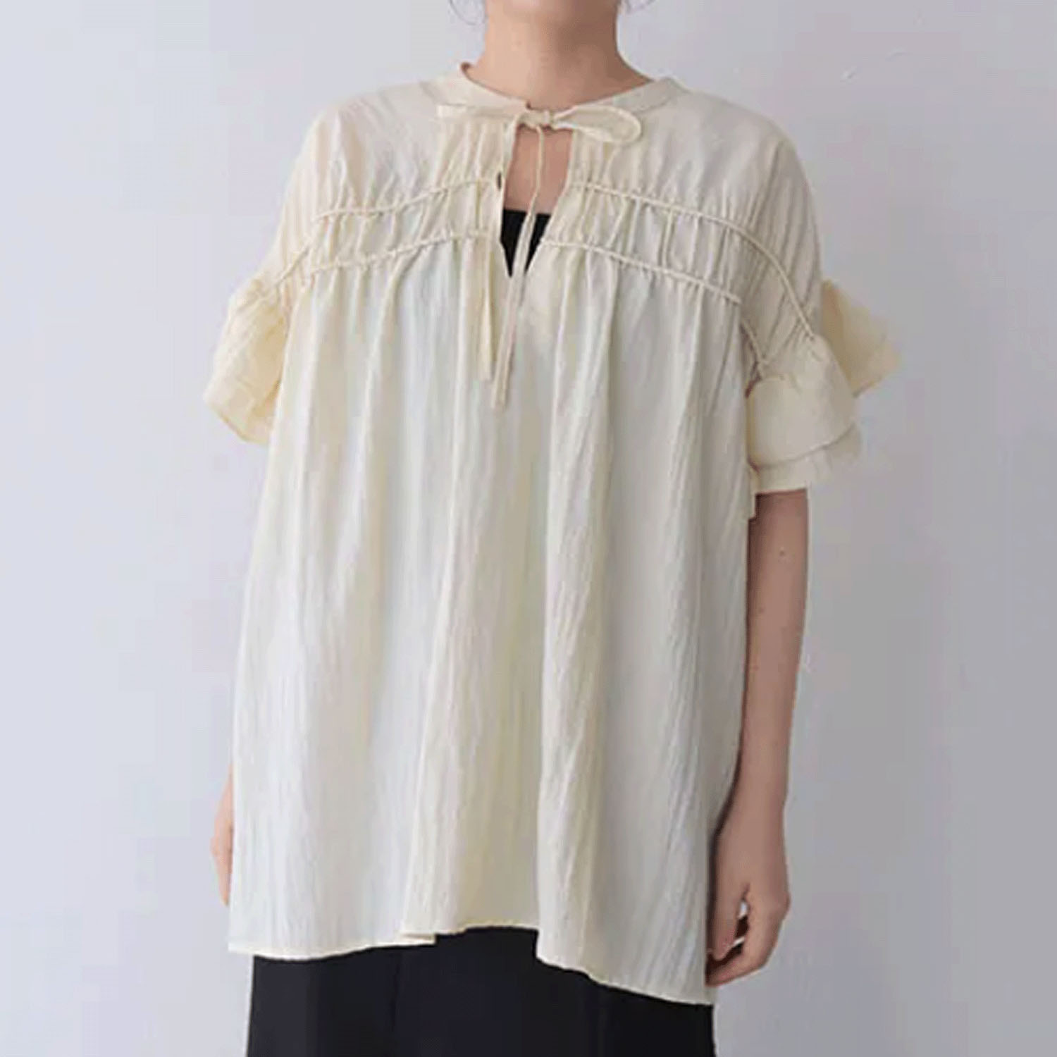 vingtrois ボリュームフリルブラウス - 画像3