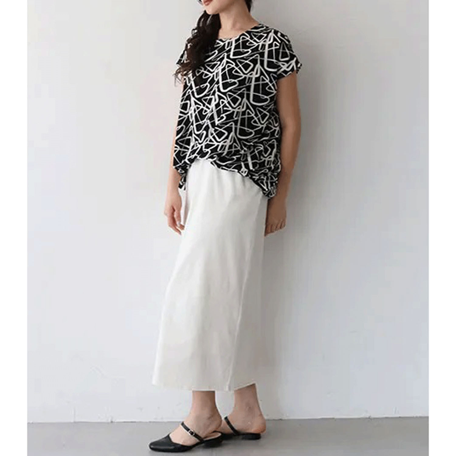 【Insta Live】vingtrois プリントドッキングワンピース