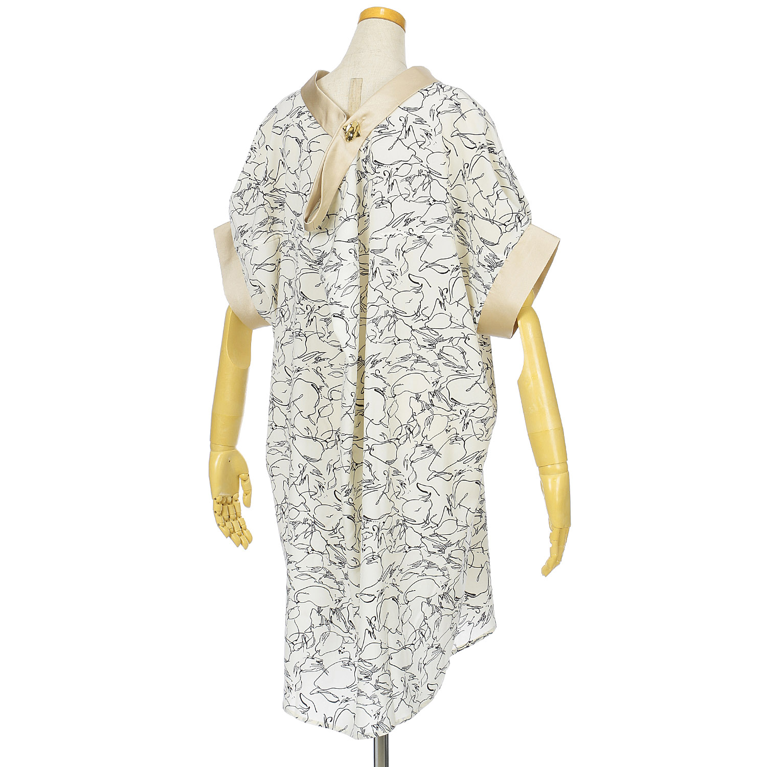 vingtrois  ウェーブボタンニュアンス柄ブラウス - 画像13