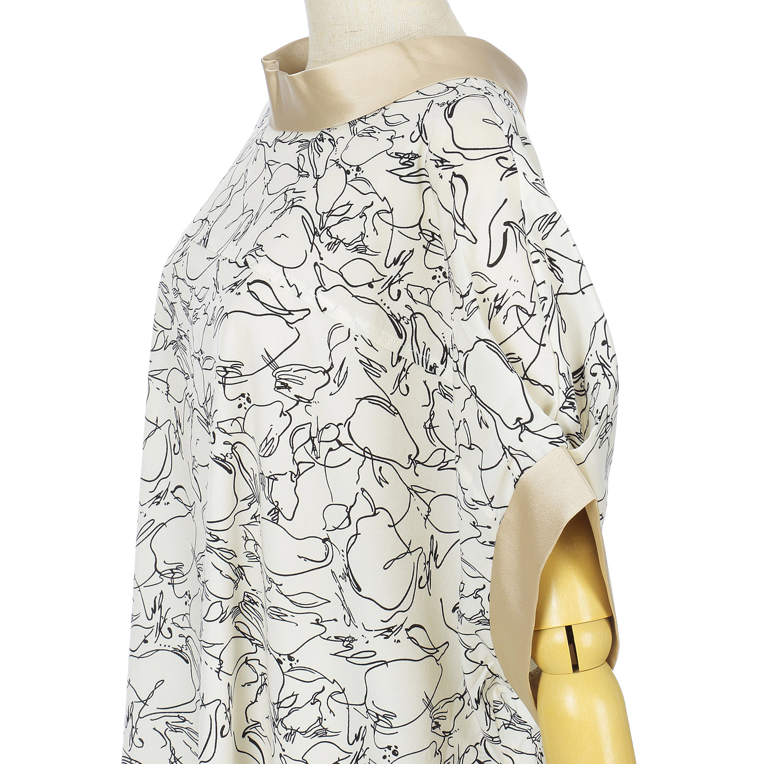 vingtrois  ウェーブボタンニュアンス柄ブラウス - 画像14