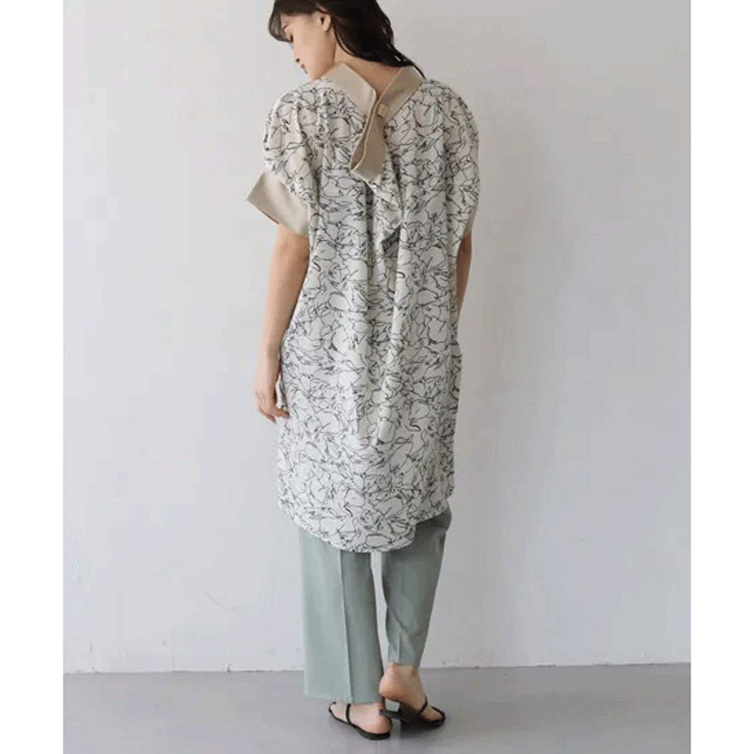 vingtrois  ウェーブボタンニュアンス柄ブラウス - 画像6