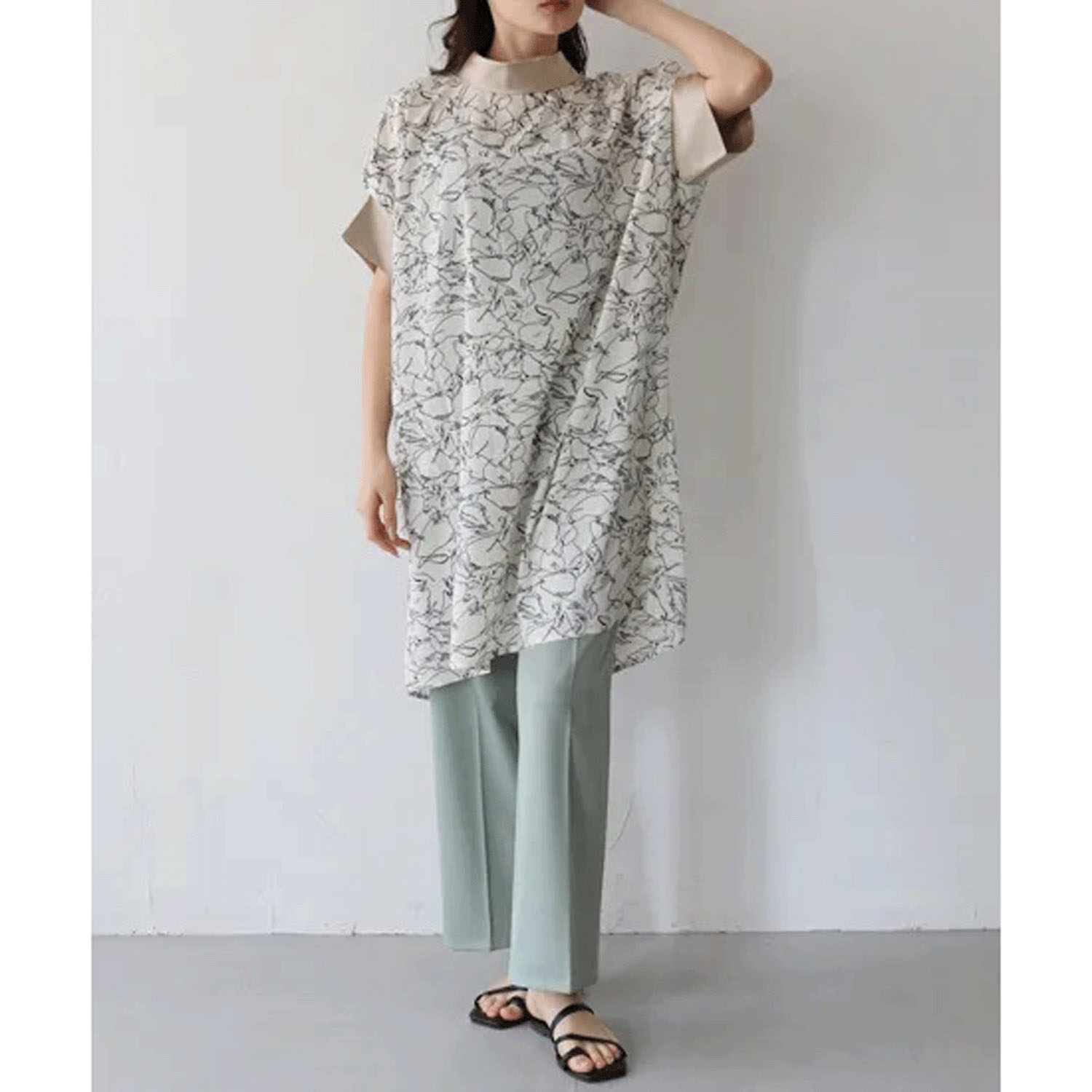 vingtrois  ウェーブボタンニュアンス柄ブラウス - 画像8