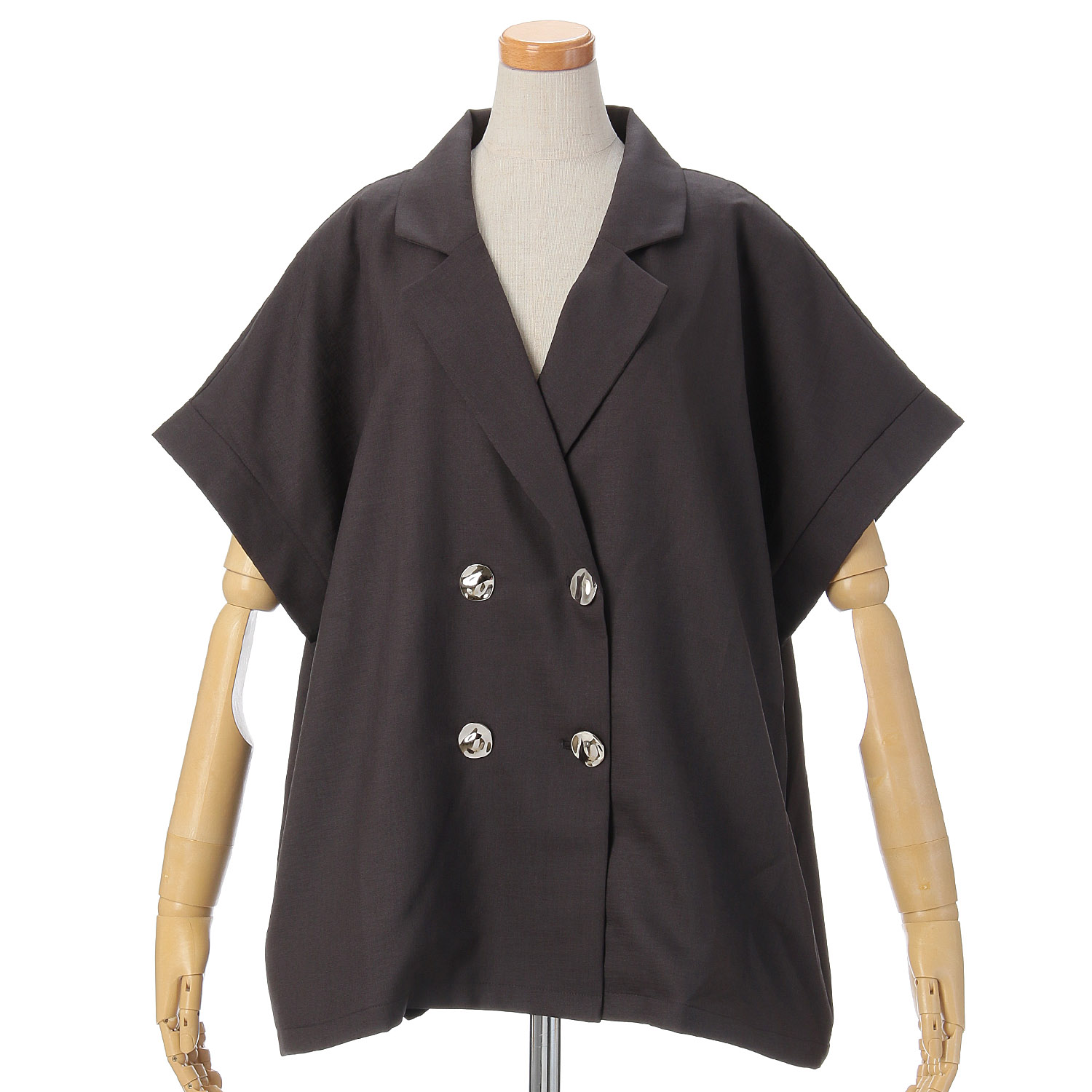 vingtrois 麻タッチ半袖ジャケット - 画像2