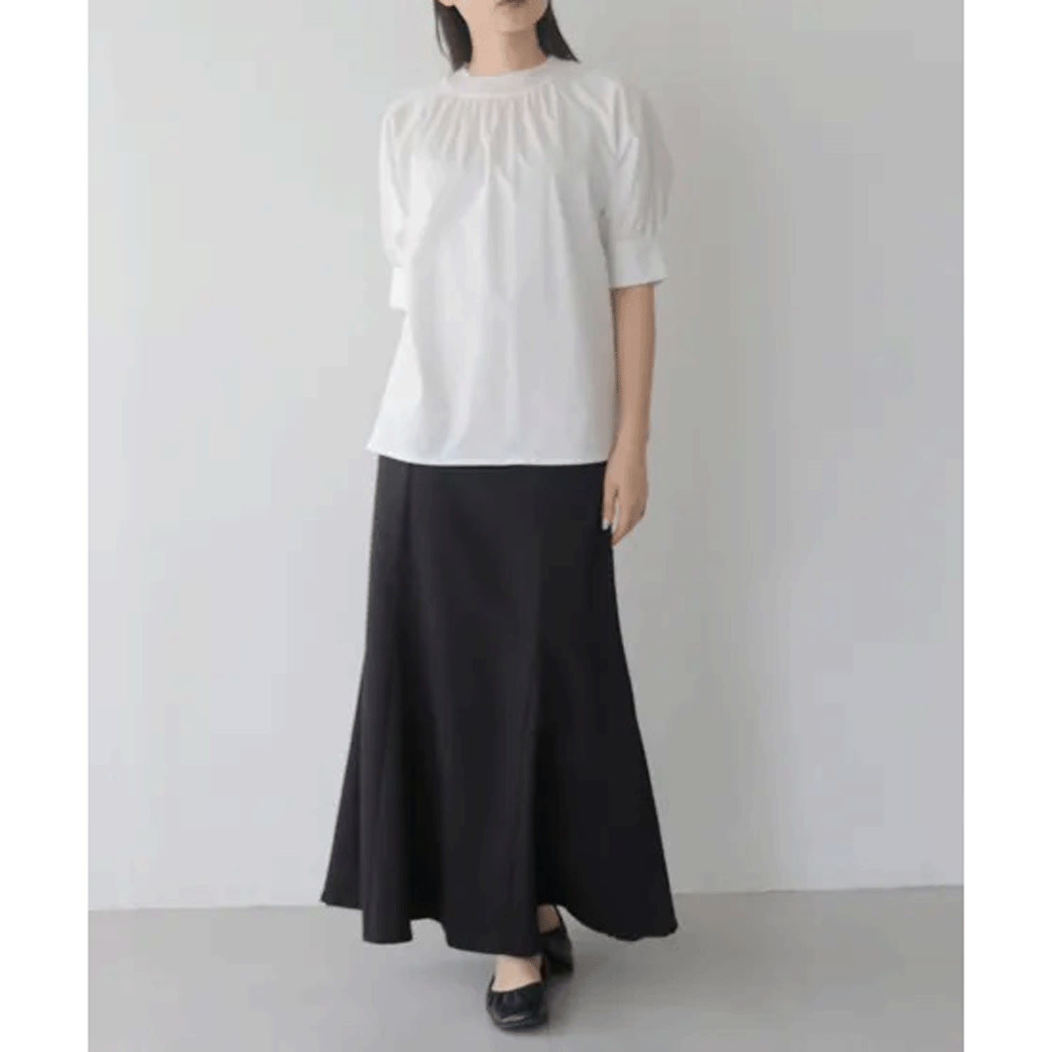 vingtrois シルケットギャザーTブラウス - 画像6