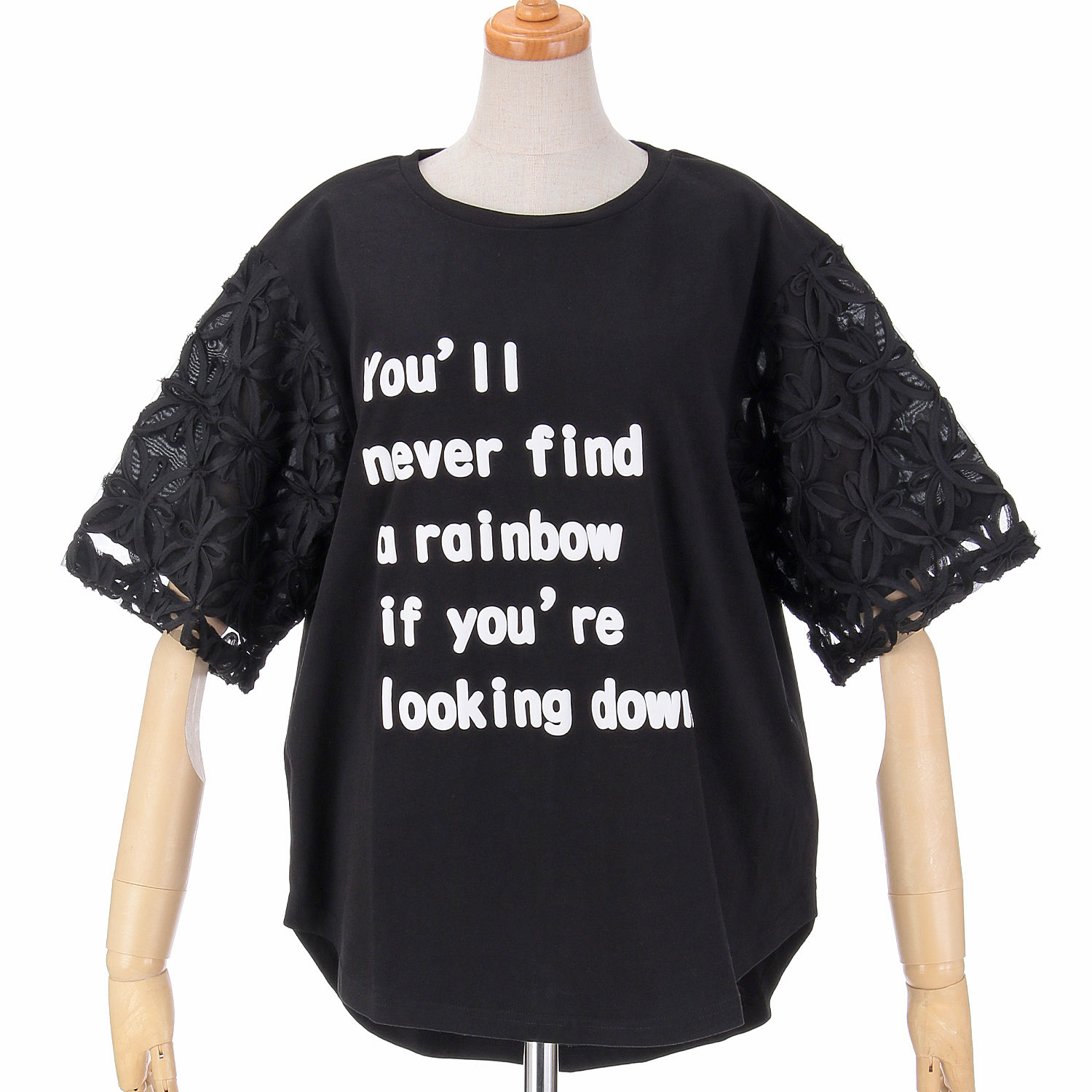 vingtrois テープ刺繍デザインロゴTシャツ - 画像6