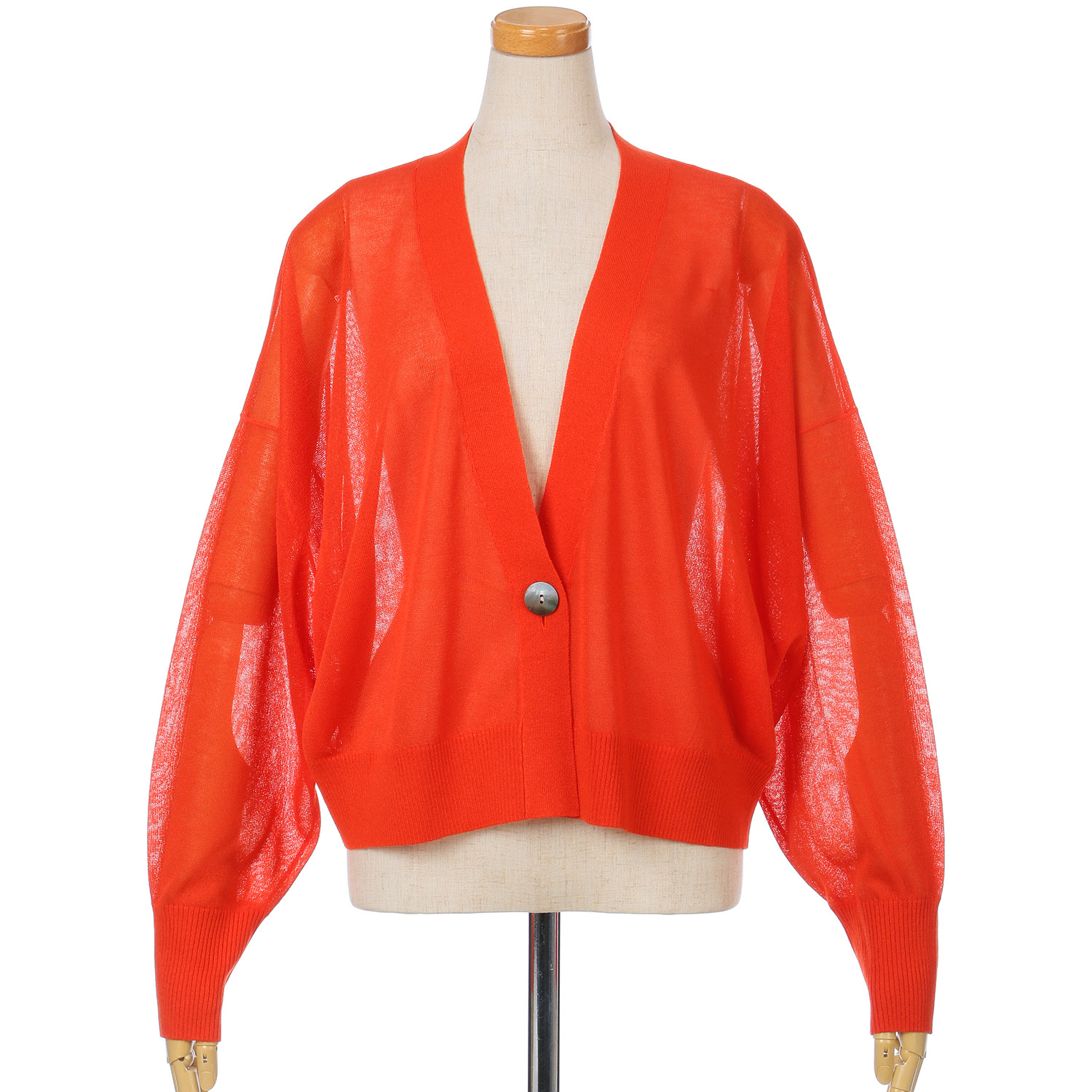 vingtrois ショートドルマン風ニットカーデ