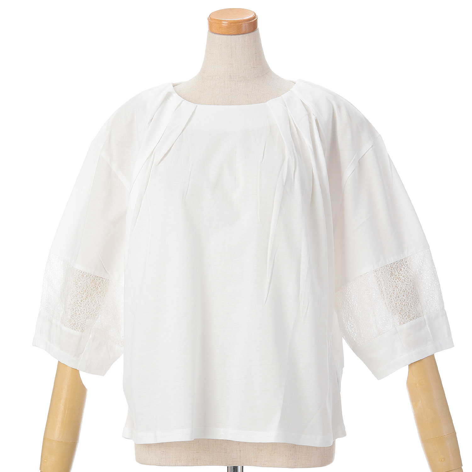 【Insta Live】vingtrois ドライタッチコットンランタンスリーブプルオーバー - 画像1