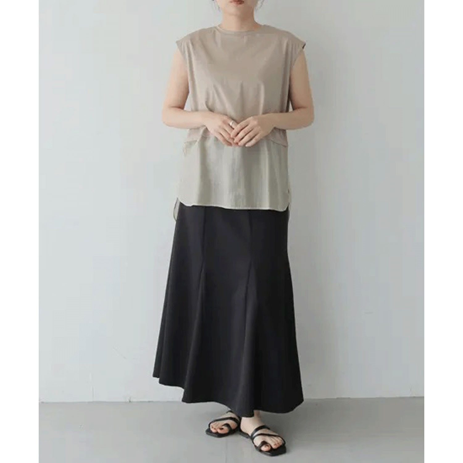 vingtrois 裾シアー切替ノースリーブ - 画像11