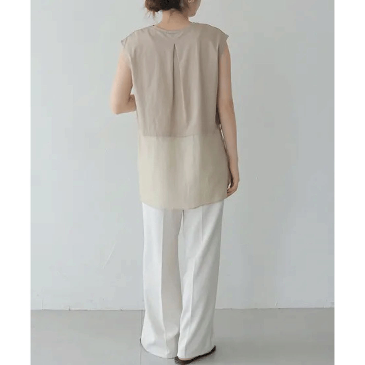 vingtrois 裾シアー切替ノースリーブ - 画像6