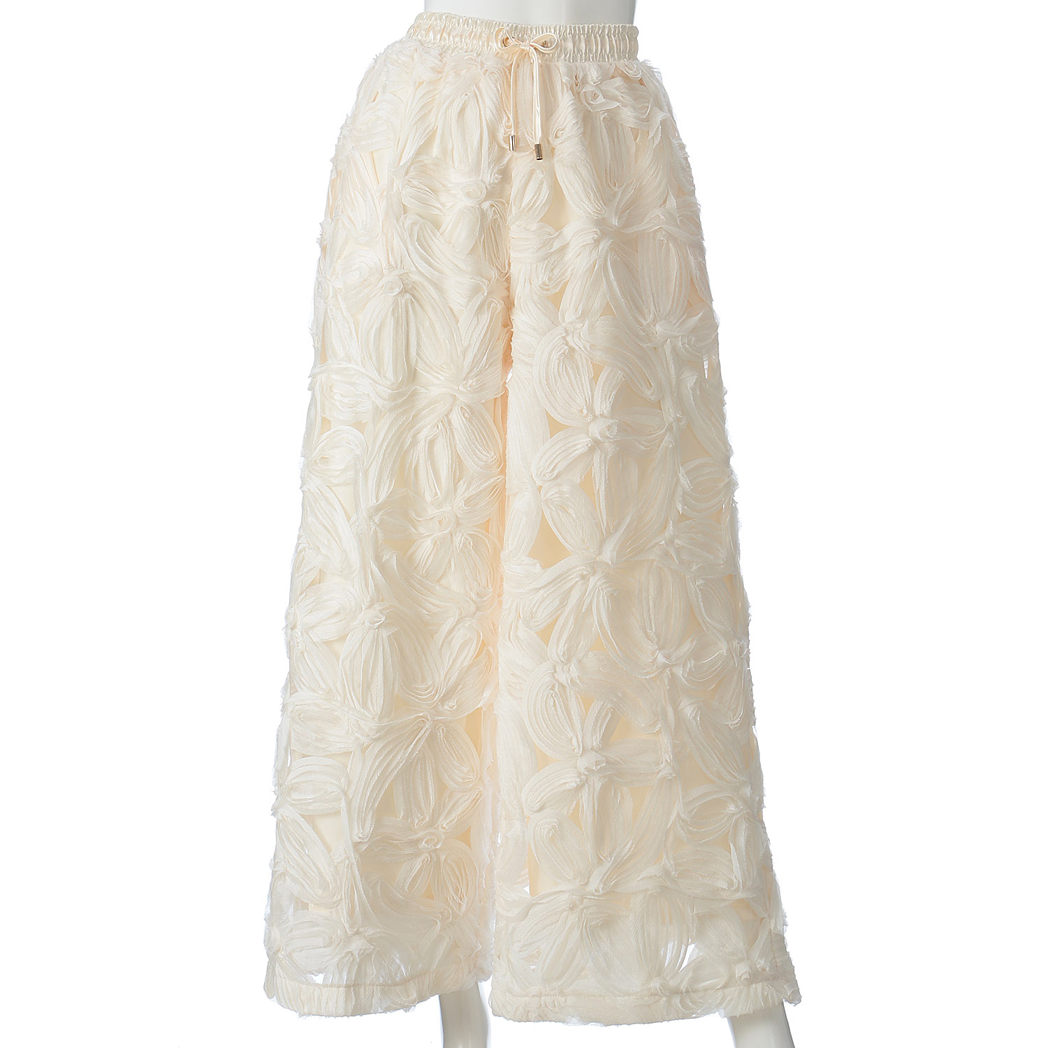 vingtrois 立体レースストレートパンツ - 画像1