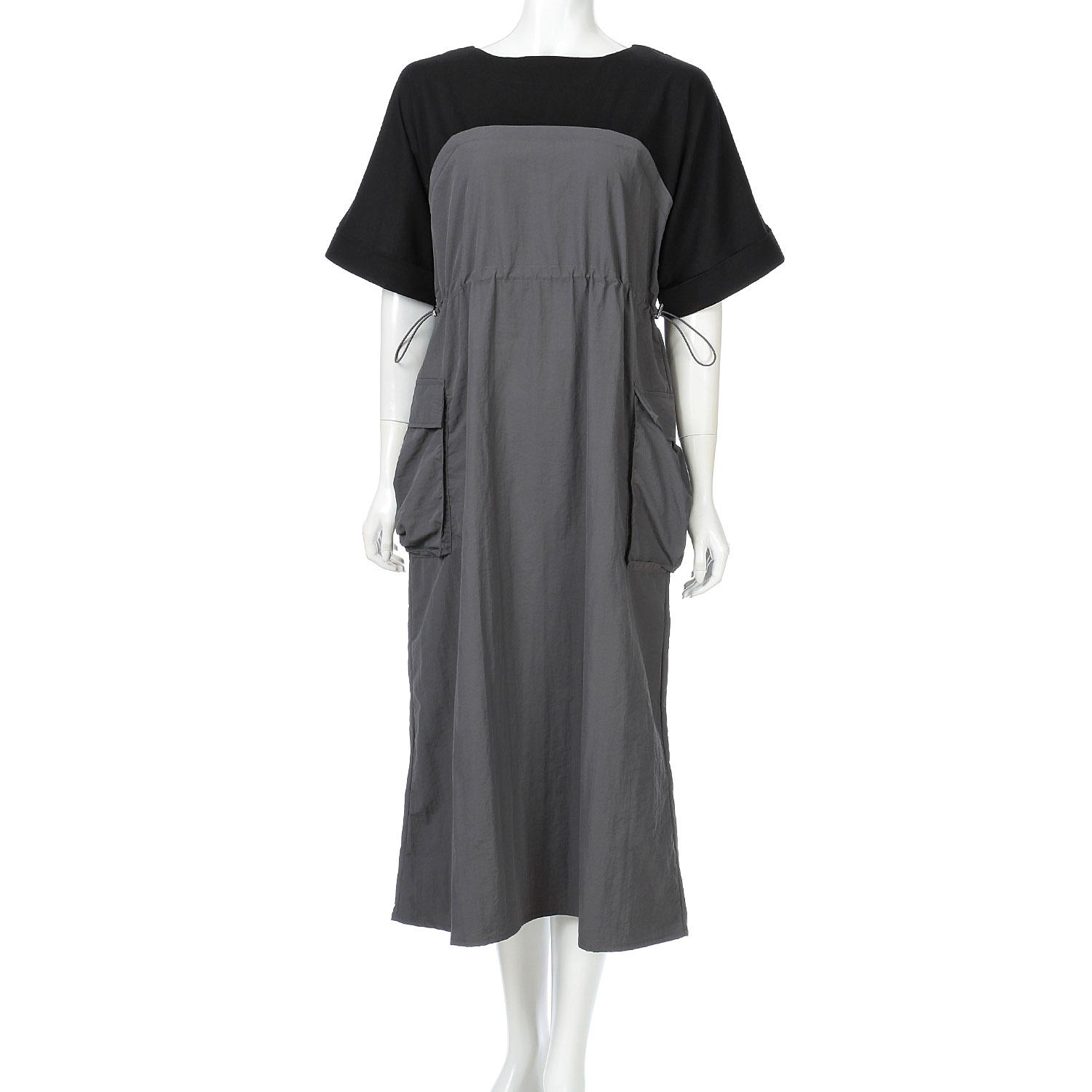 【InstaLive】Vingtrois 異素材ドッキングワンピース - 画像2