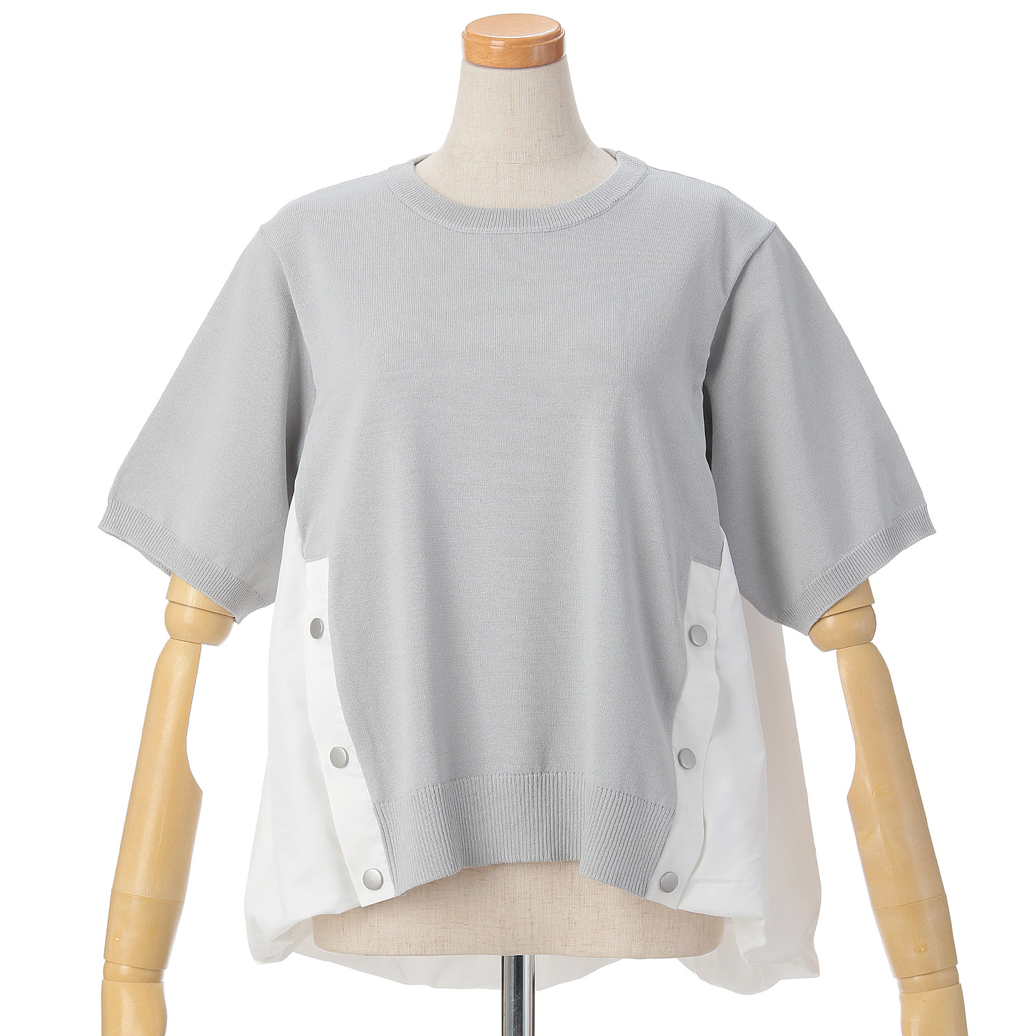 vingtrois ドッキング半袖ニット - 画像1