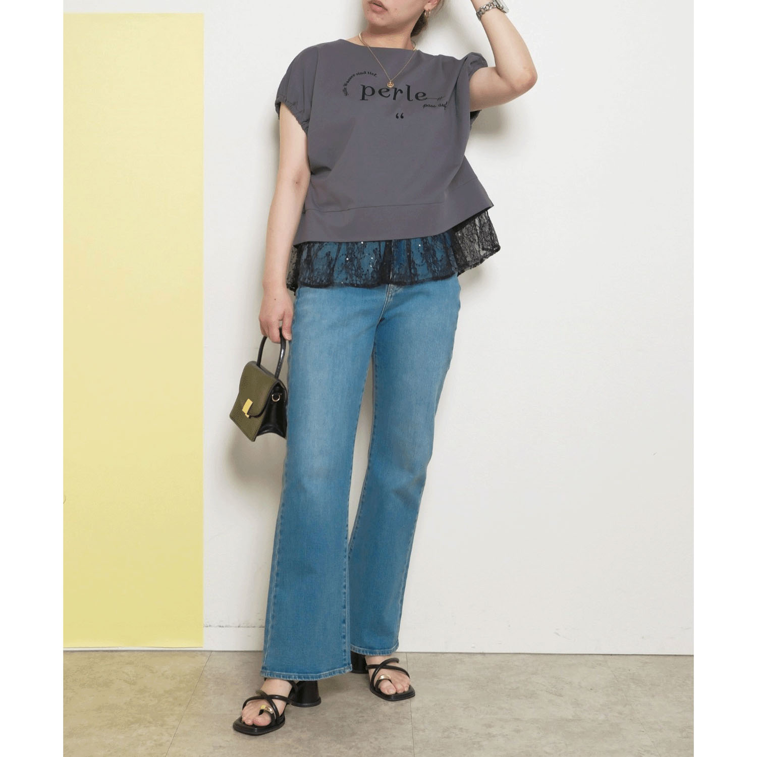 Palm Riche レイヤードライクレースTシャツ - 画像25