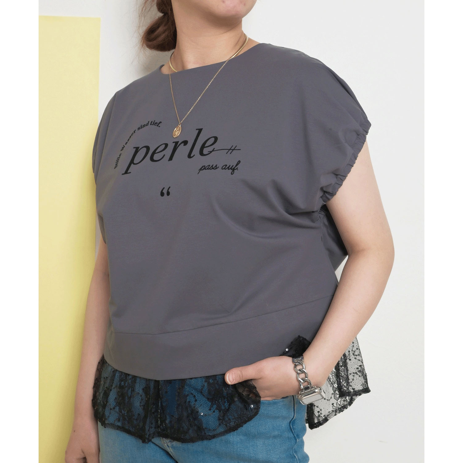 Palm Riche レイヤードライクレースTシャツ - 画像31