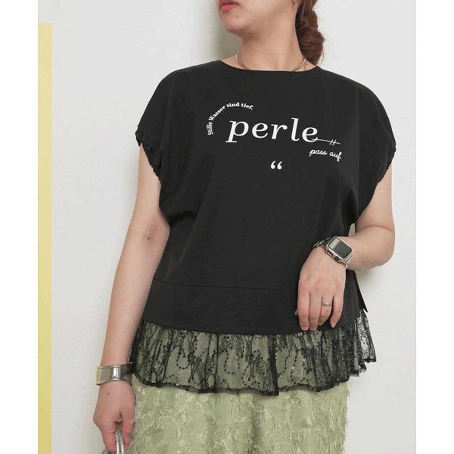 Palm Riche レイヤードライクレースTシャツ - 画像32