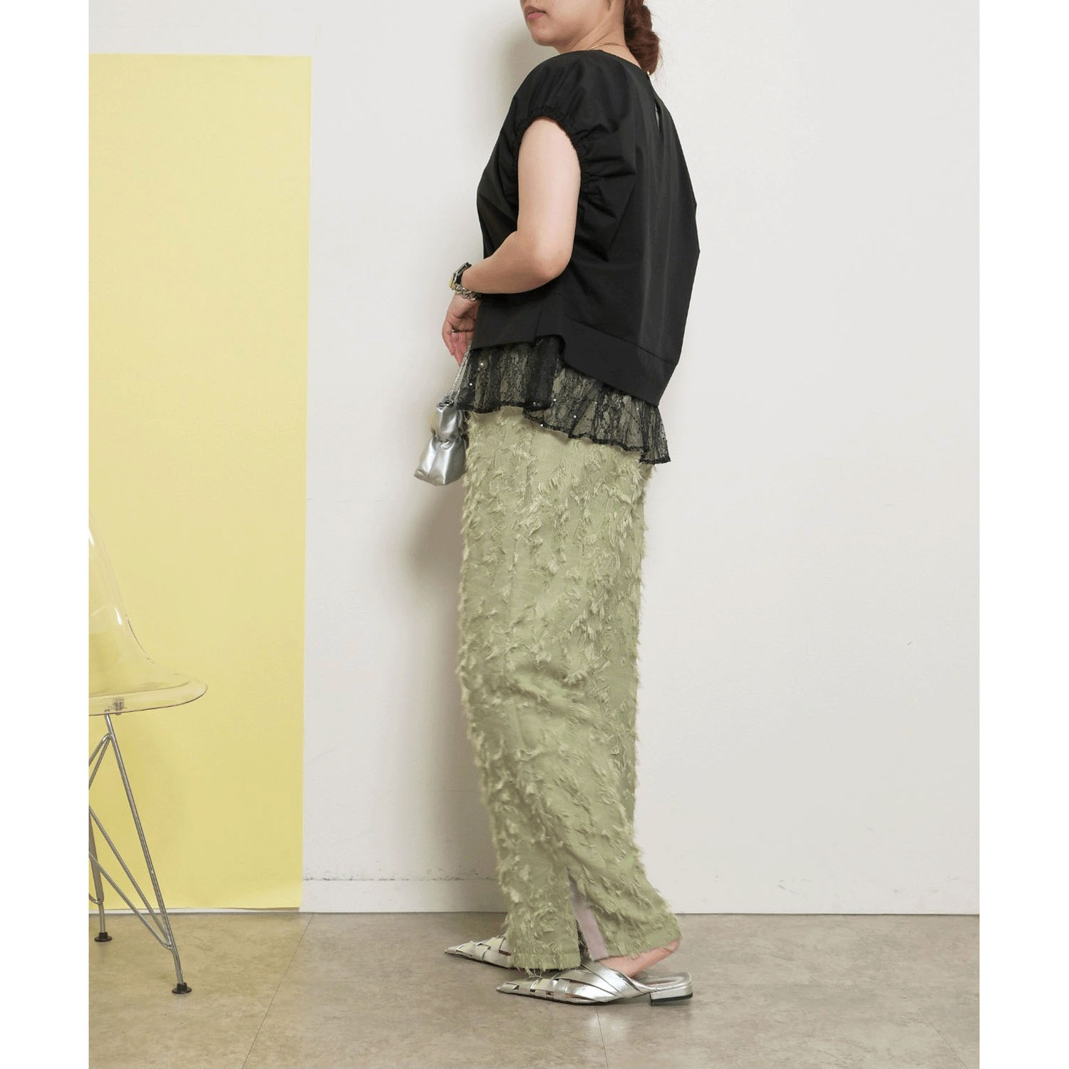 Palm Riche レイヤードライクレースTシャツ - 画像34