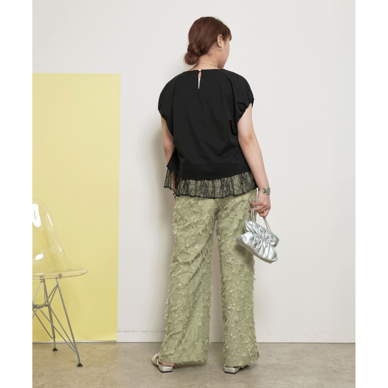 Palm Riche レイヤードライクレースTシャツ - 画像35