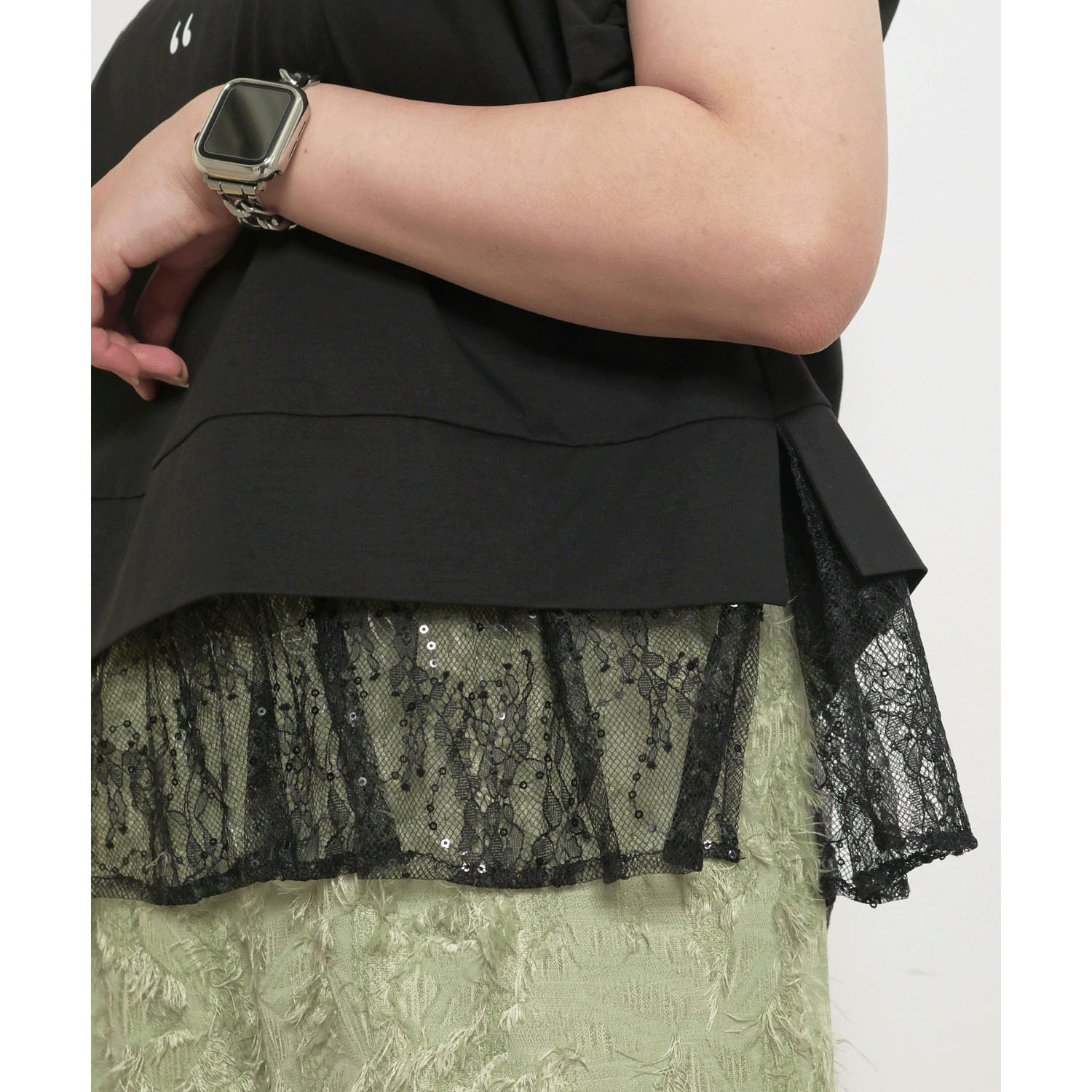 Palm Riche レイヤードライクレースTシャツ - 画像42