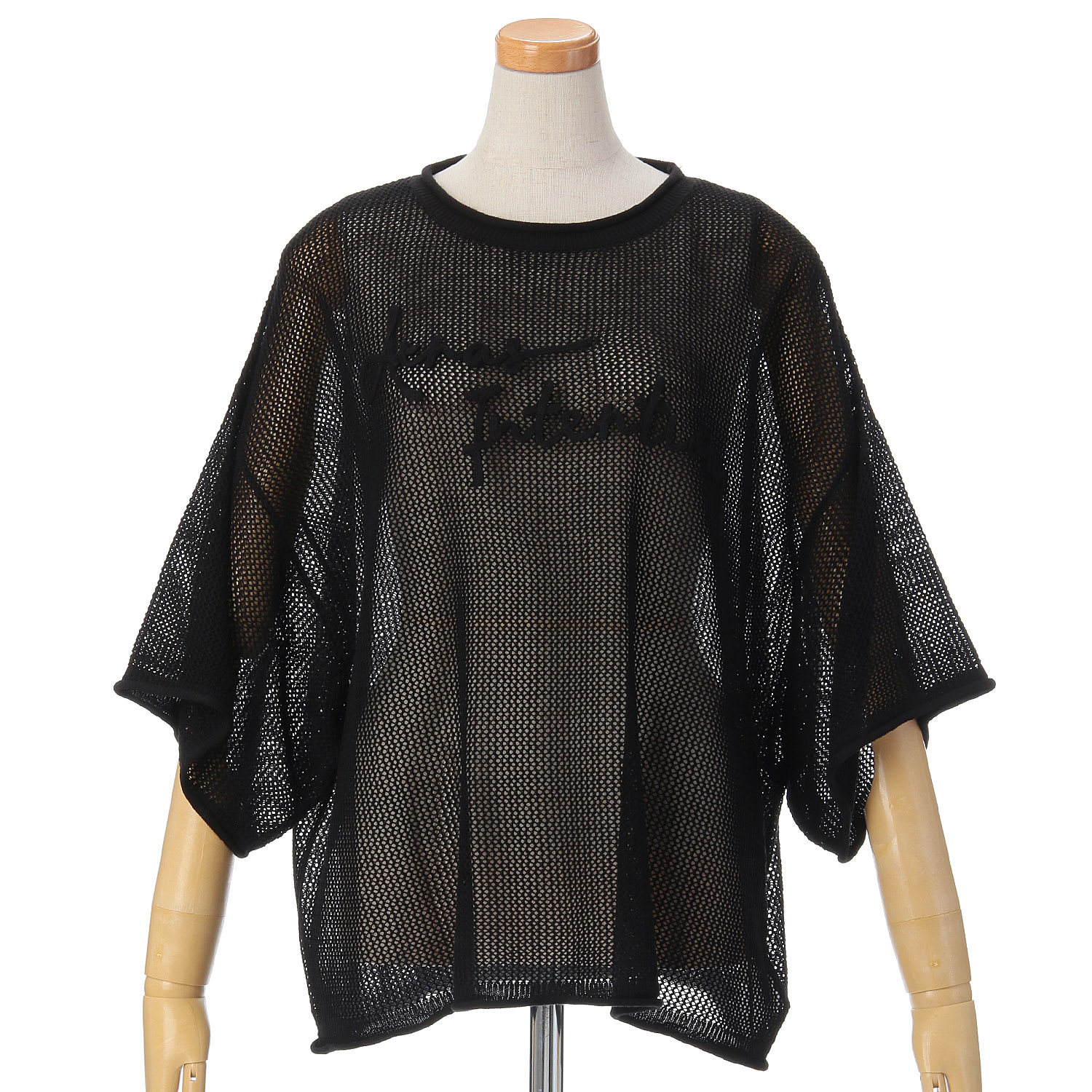 vingtrois テープ刺繍ロゴニット - 画像2