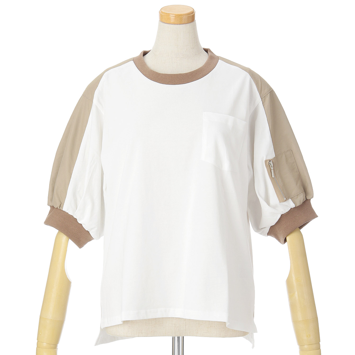 vingtrois 異素材切替Tシャツ - 画像4