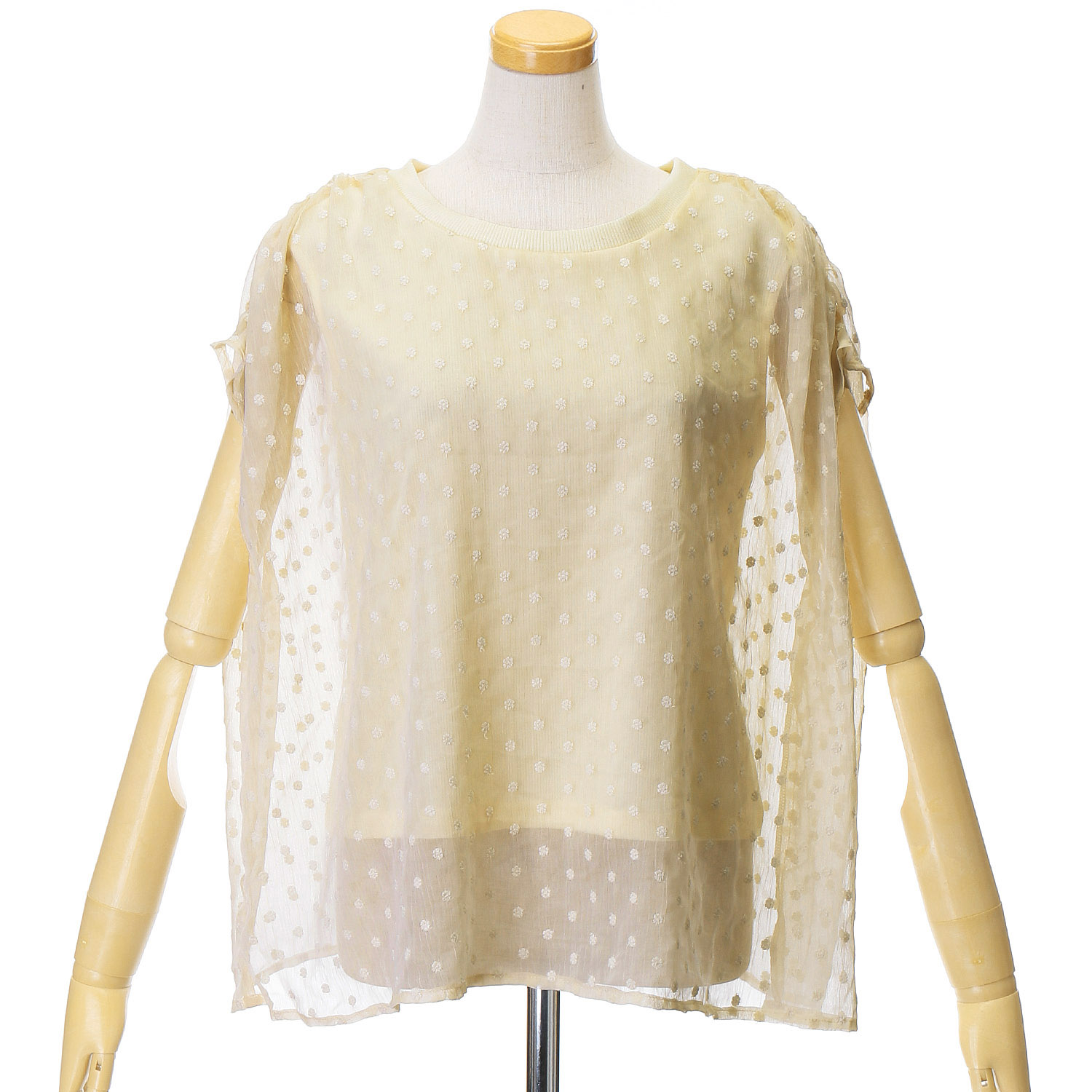 Emilyan 楊柳フラワー刺繍ブラウス